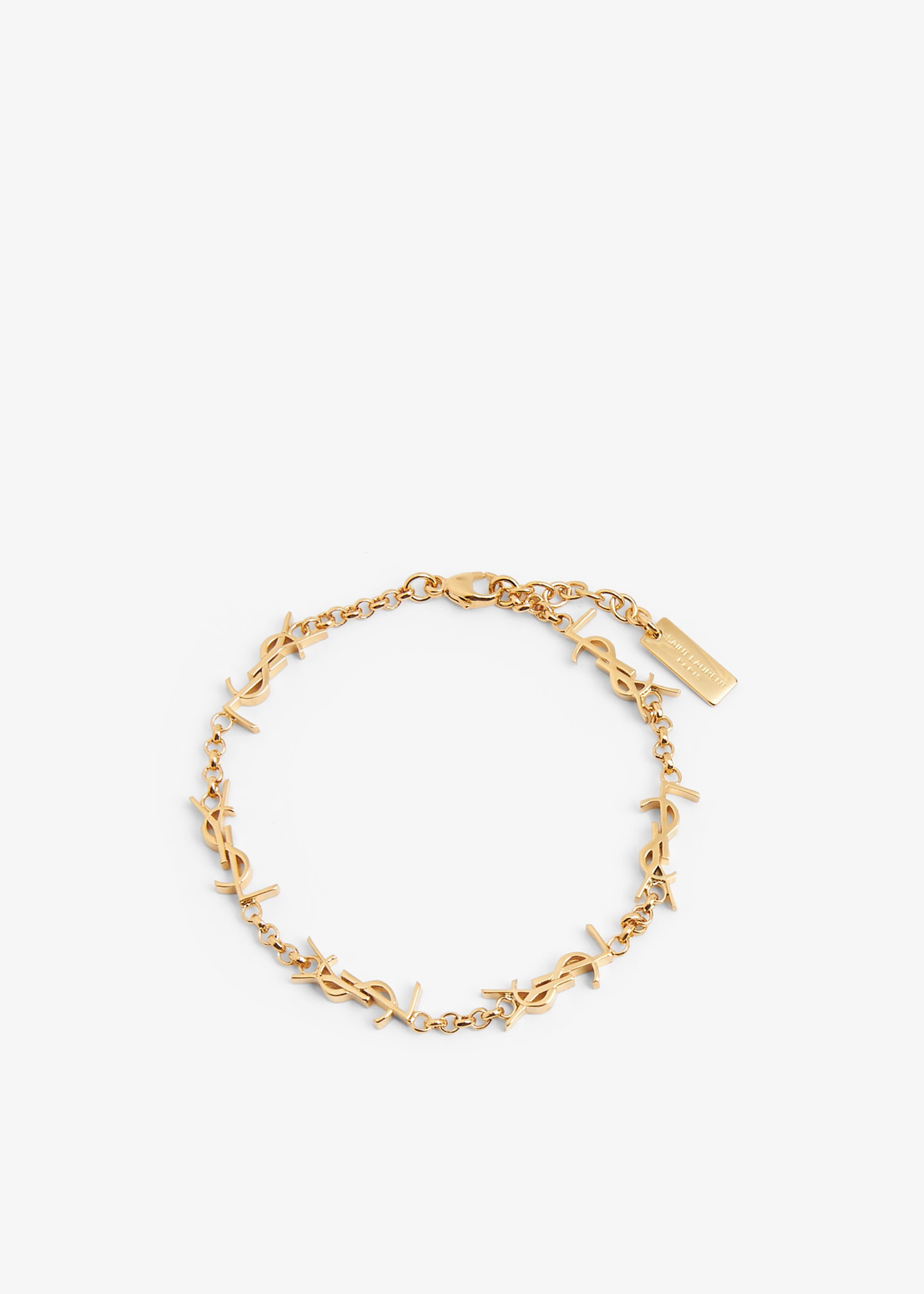 SAINT LAURENT Crystal-embellished gold-tone bracelet | NET-A-PORTER