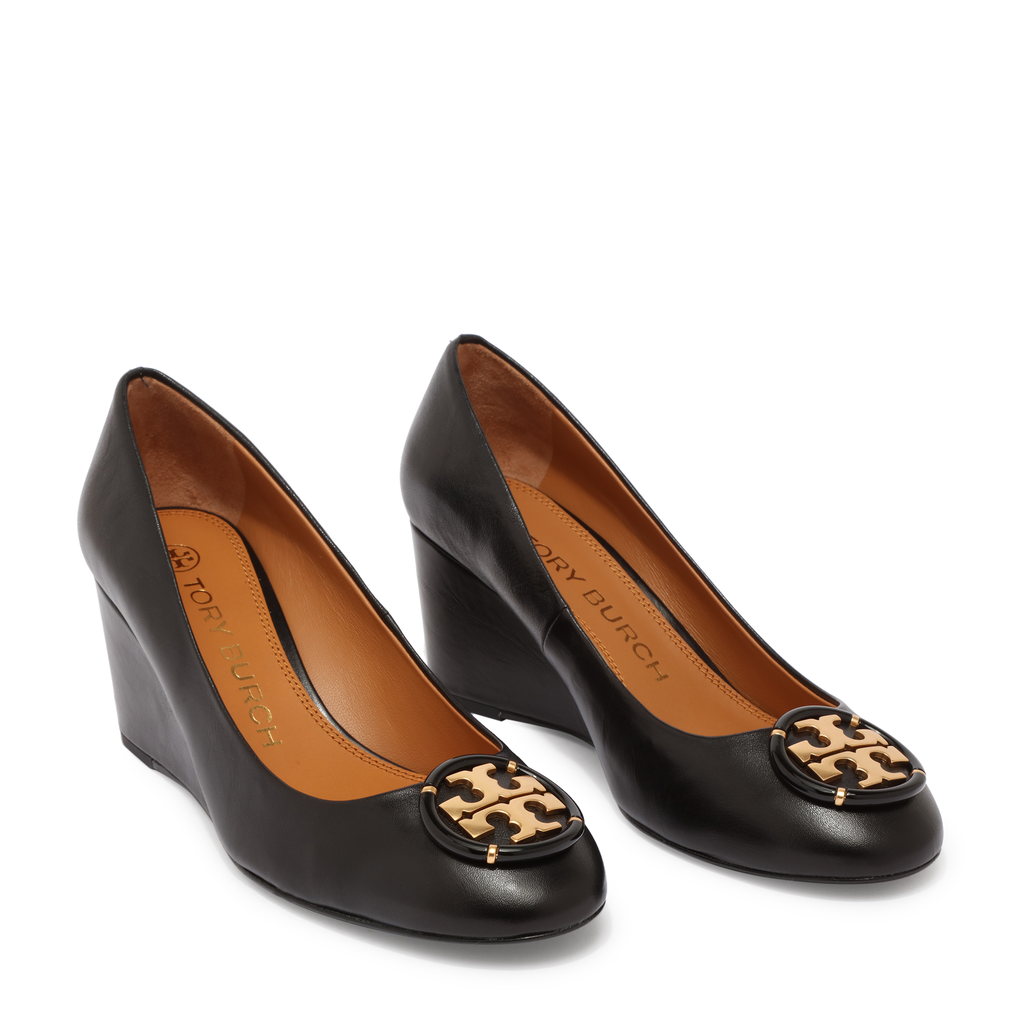 

Multi-Logo wedge pumps, Black