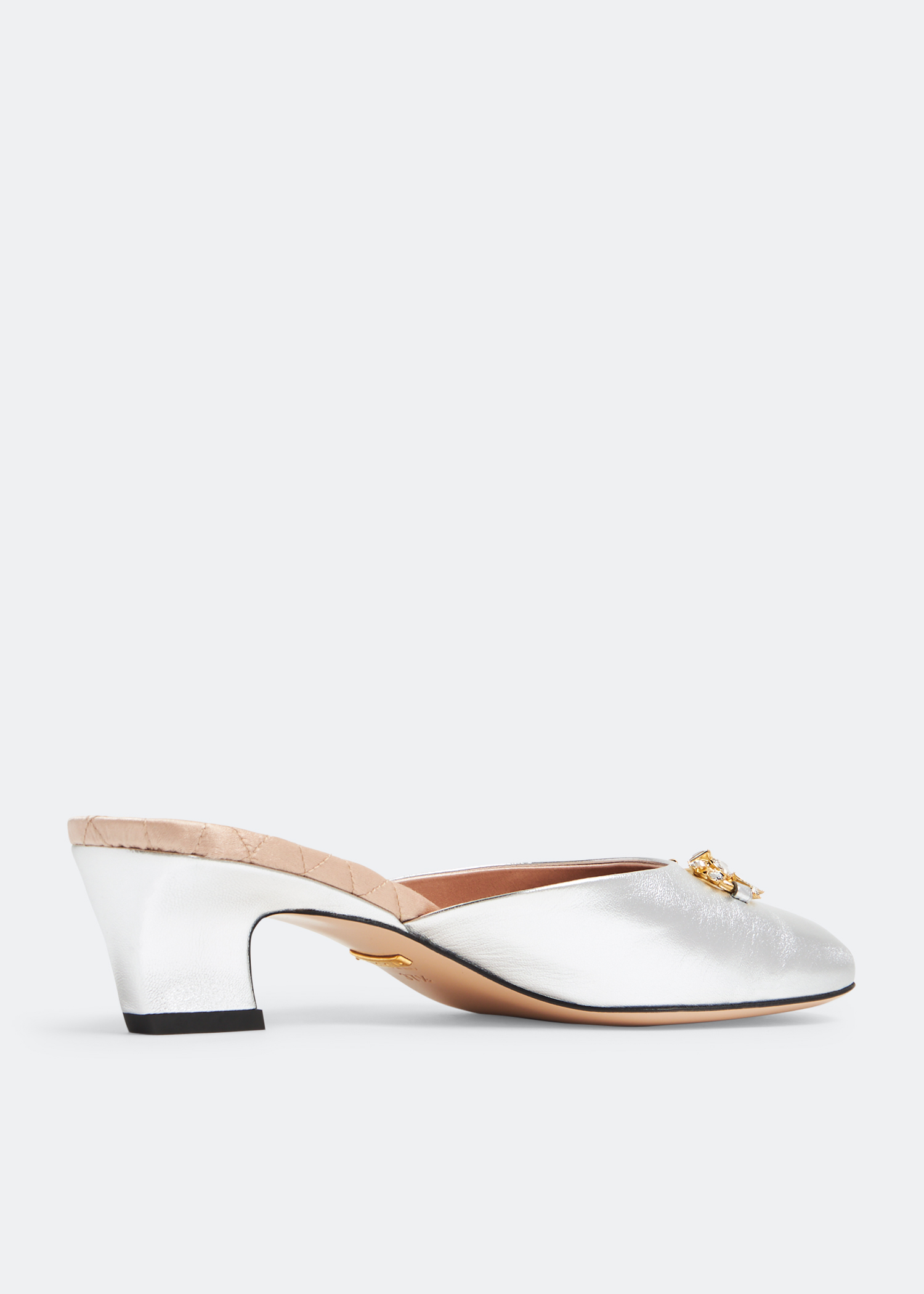 Gucci silver sales marmont mules