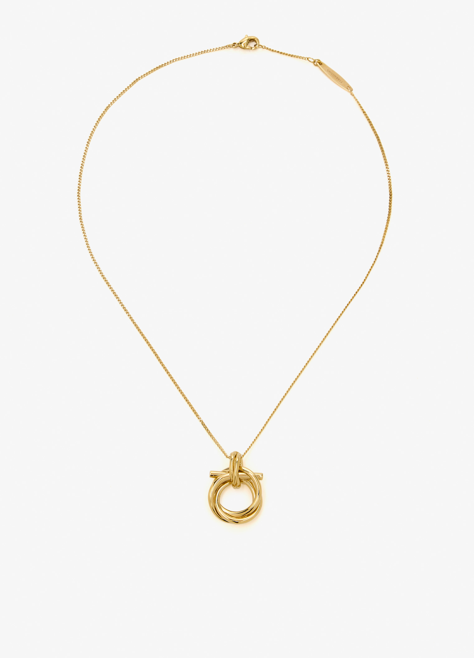 

Gancini pendant necklace, Yellow