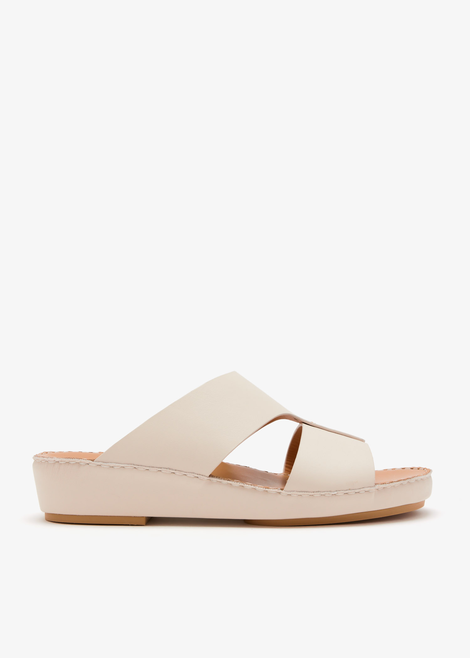 

Leather sandals, Cream