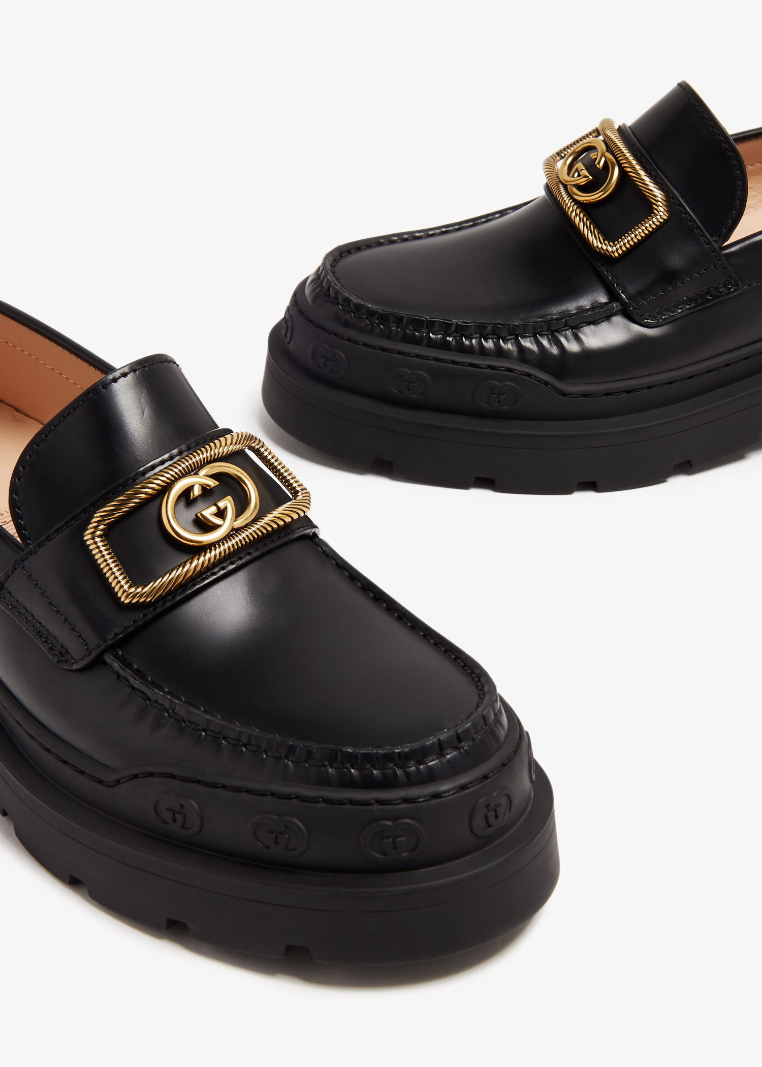 

Interlocking G loafers, Black