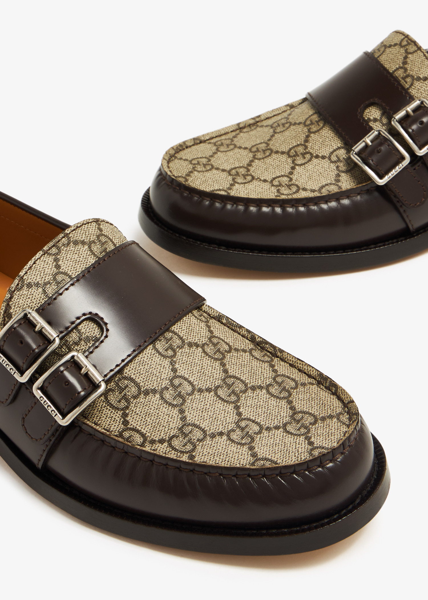 

GG buckle loafers, Brown