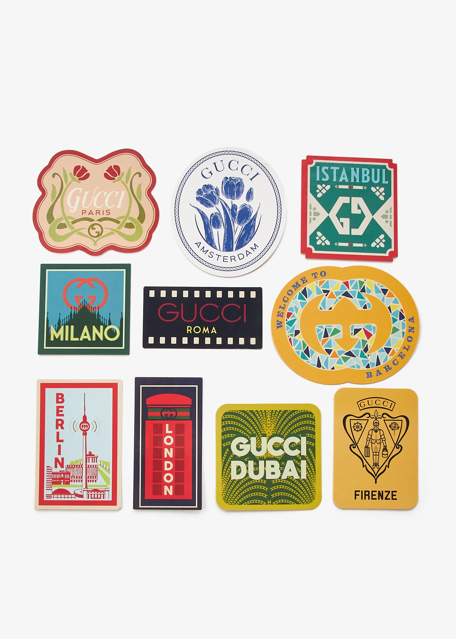 

Cities Luggage sticker set, Multicolored