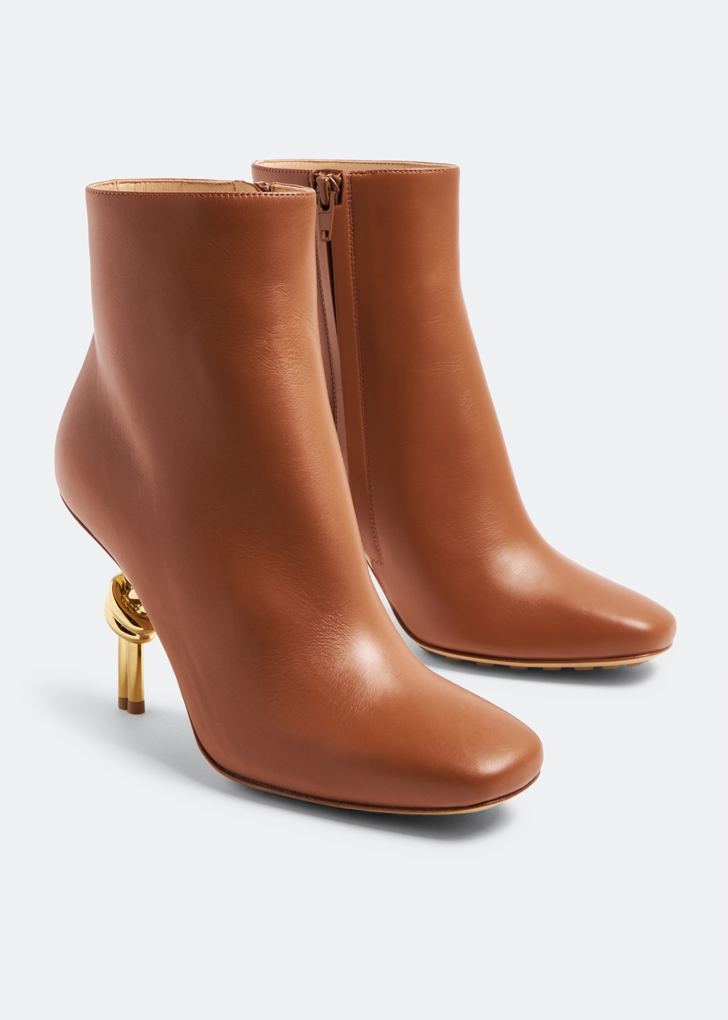 Bottega Veneta Knot ankle boots for Women - Brown in UAE | Level Shoes