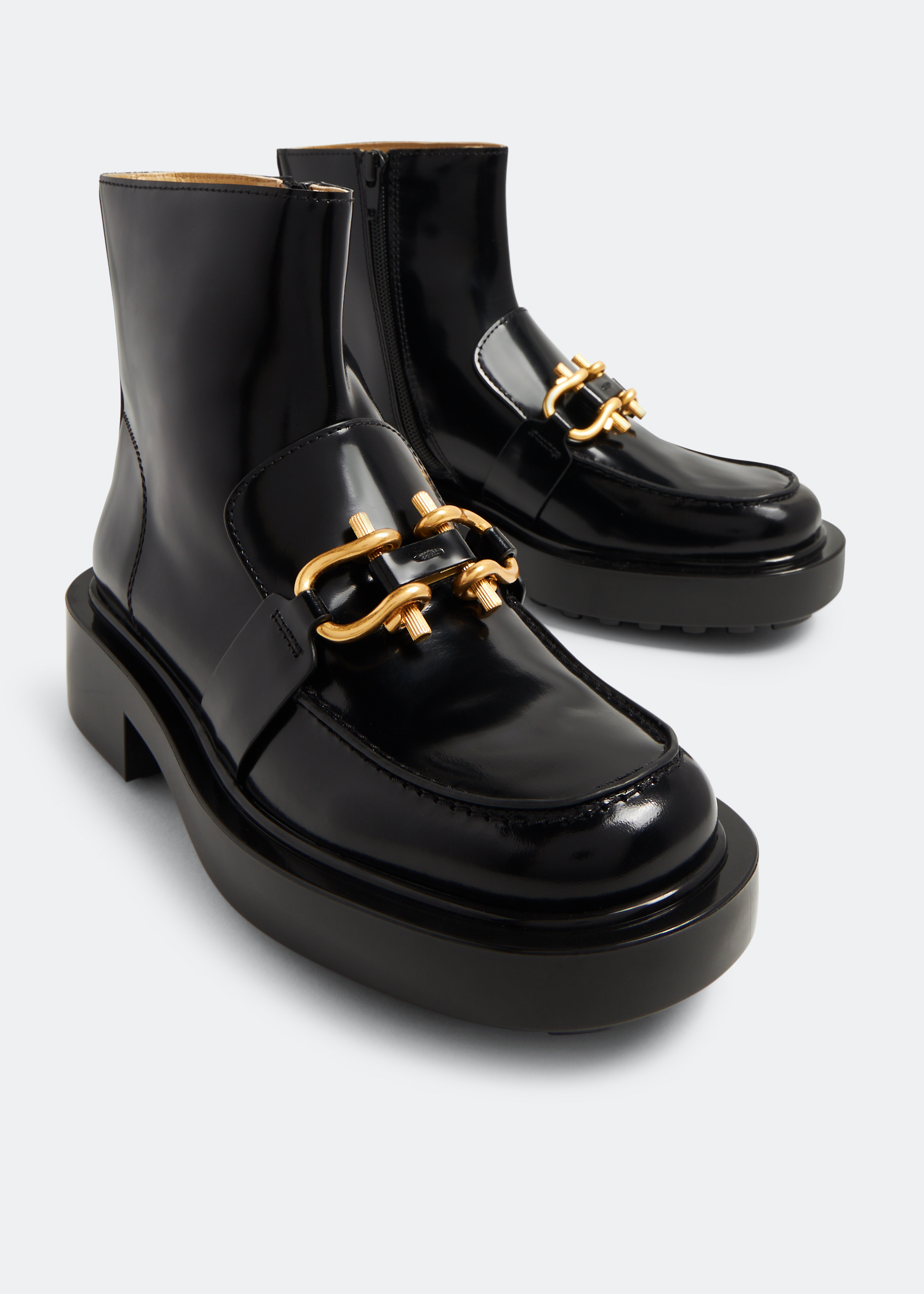 Bottega Veneta Monsieur chunky ankle boots for Women - Black in