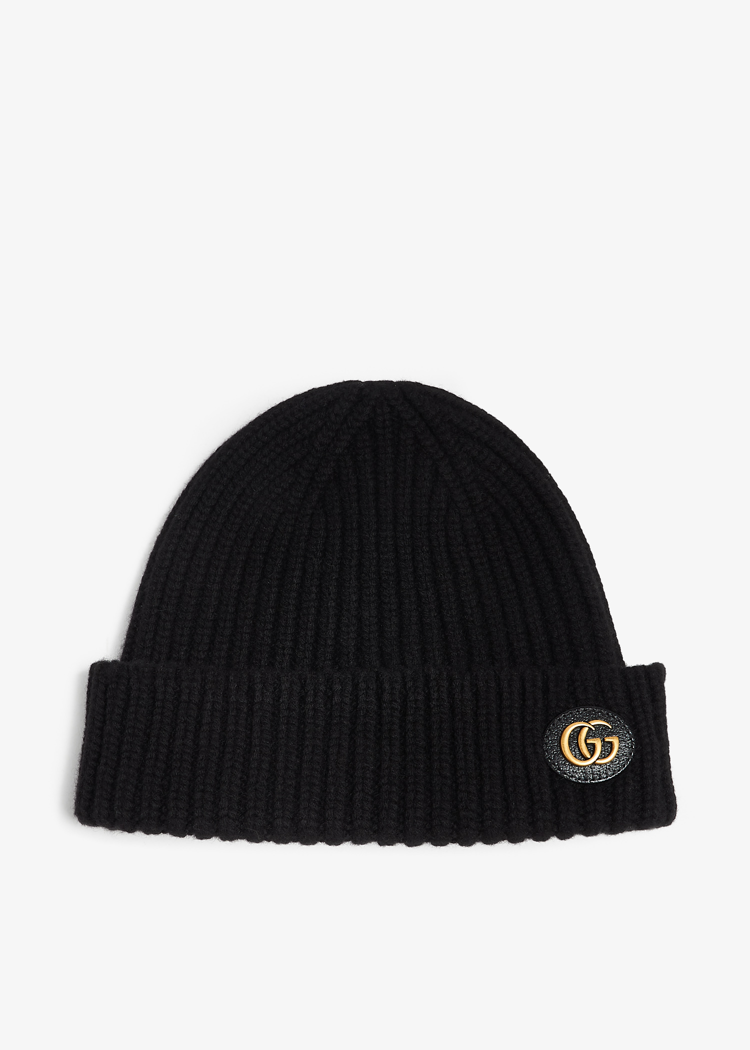 

Double G cashmere hat, Black