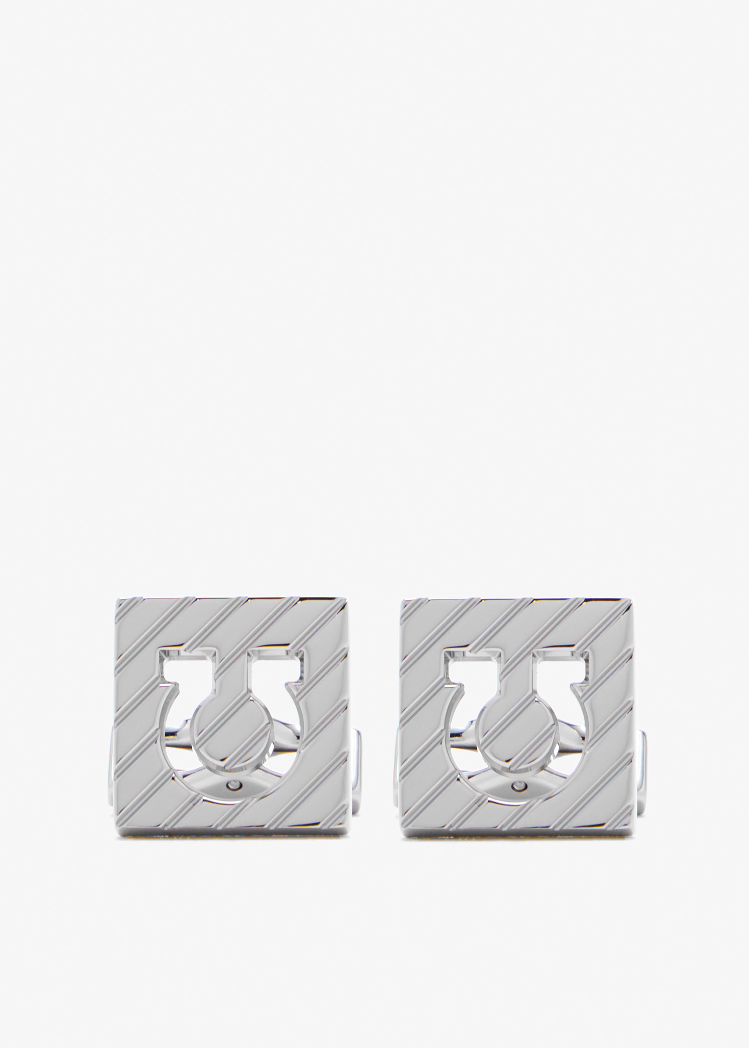 

Gancini square cufflinks, Silver