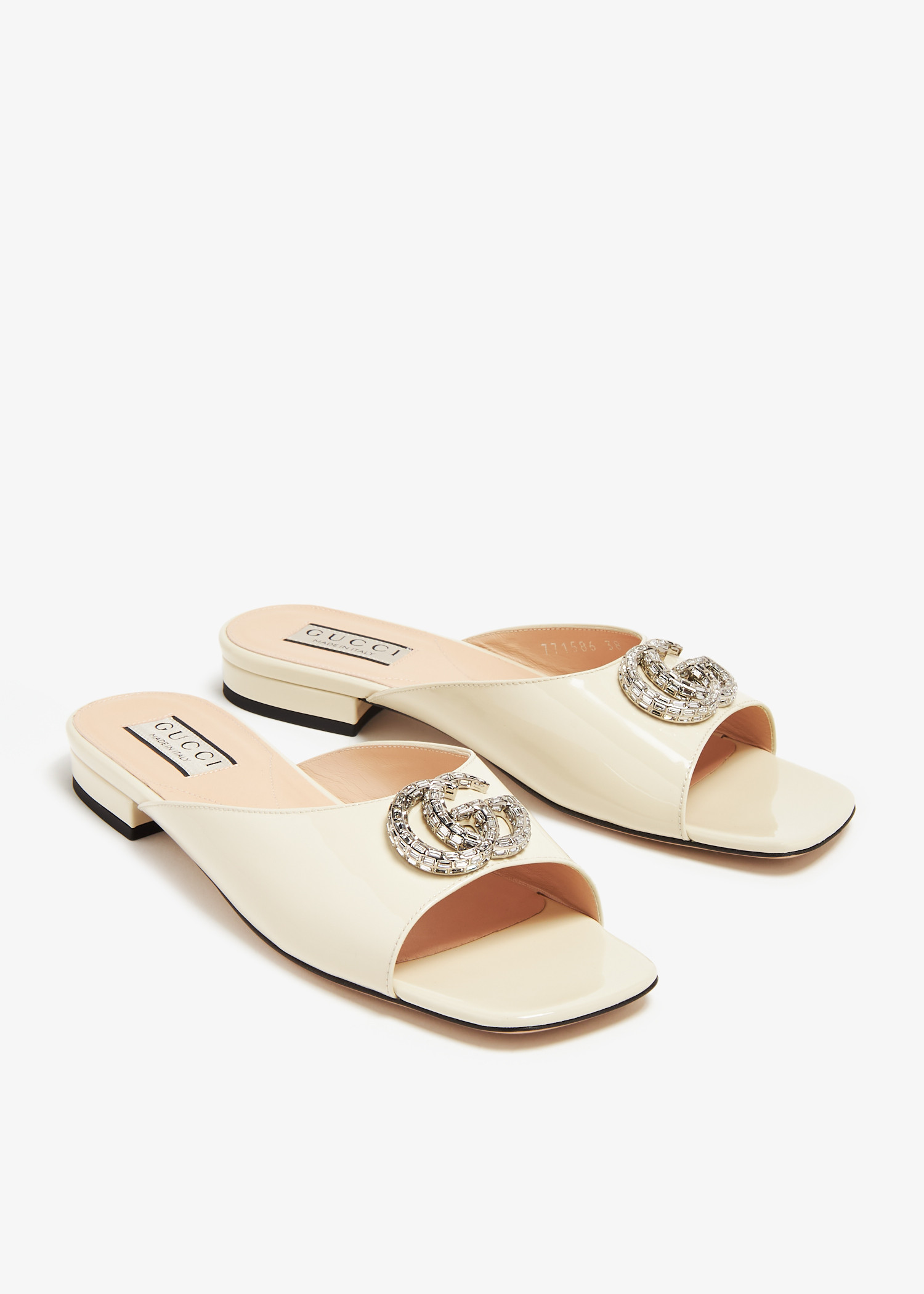 Gucci slides with rhinestones on sale