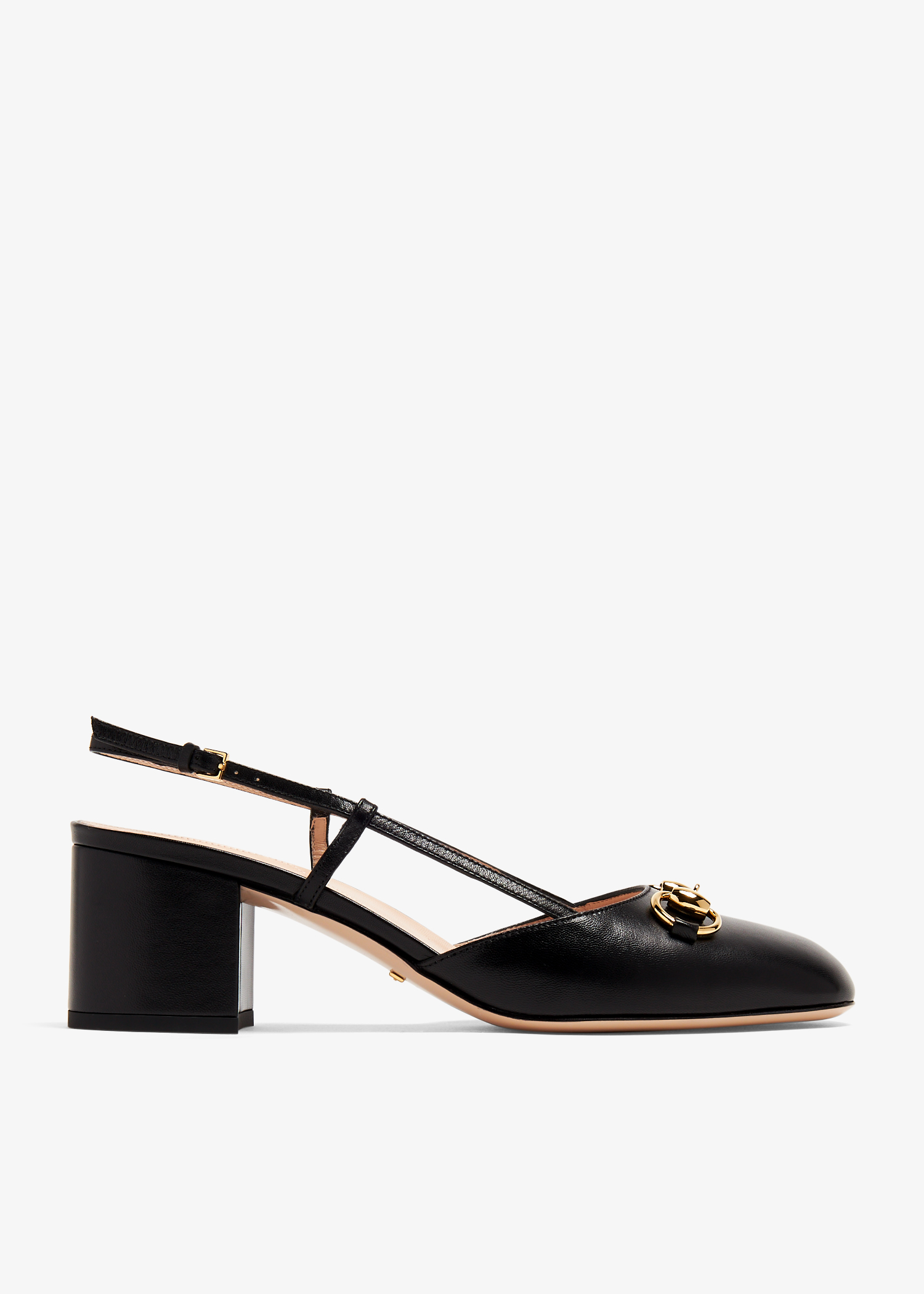 

Horsebit sling-back pumps, Black