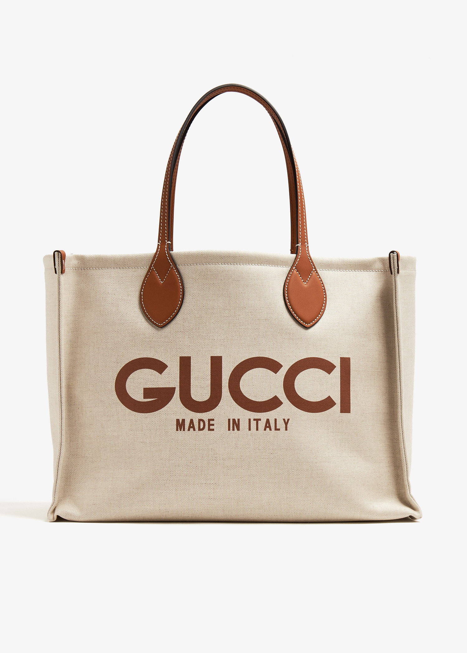 

Logo medium canvas tote bag, White