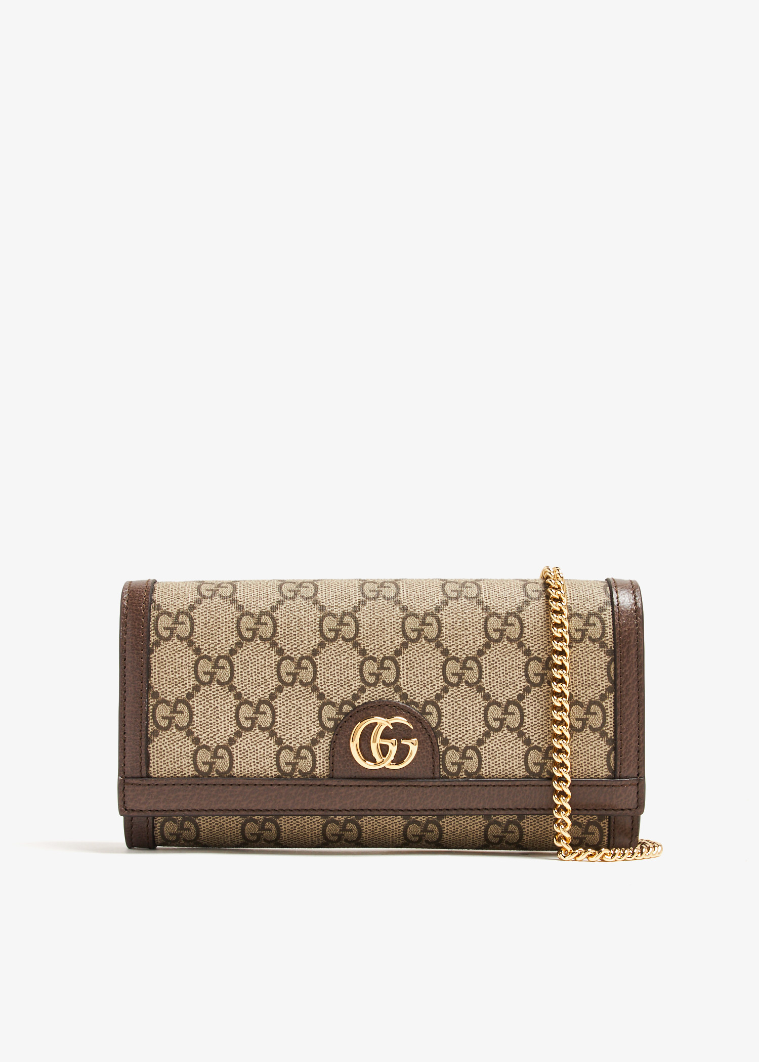 

Ophidia GG chain wallet, Beige