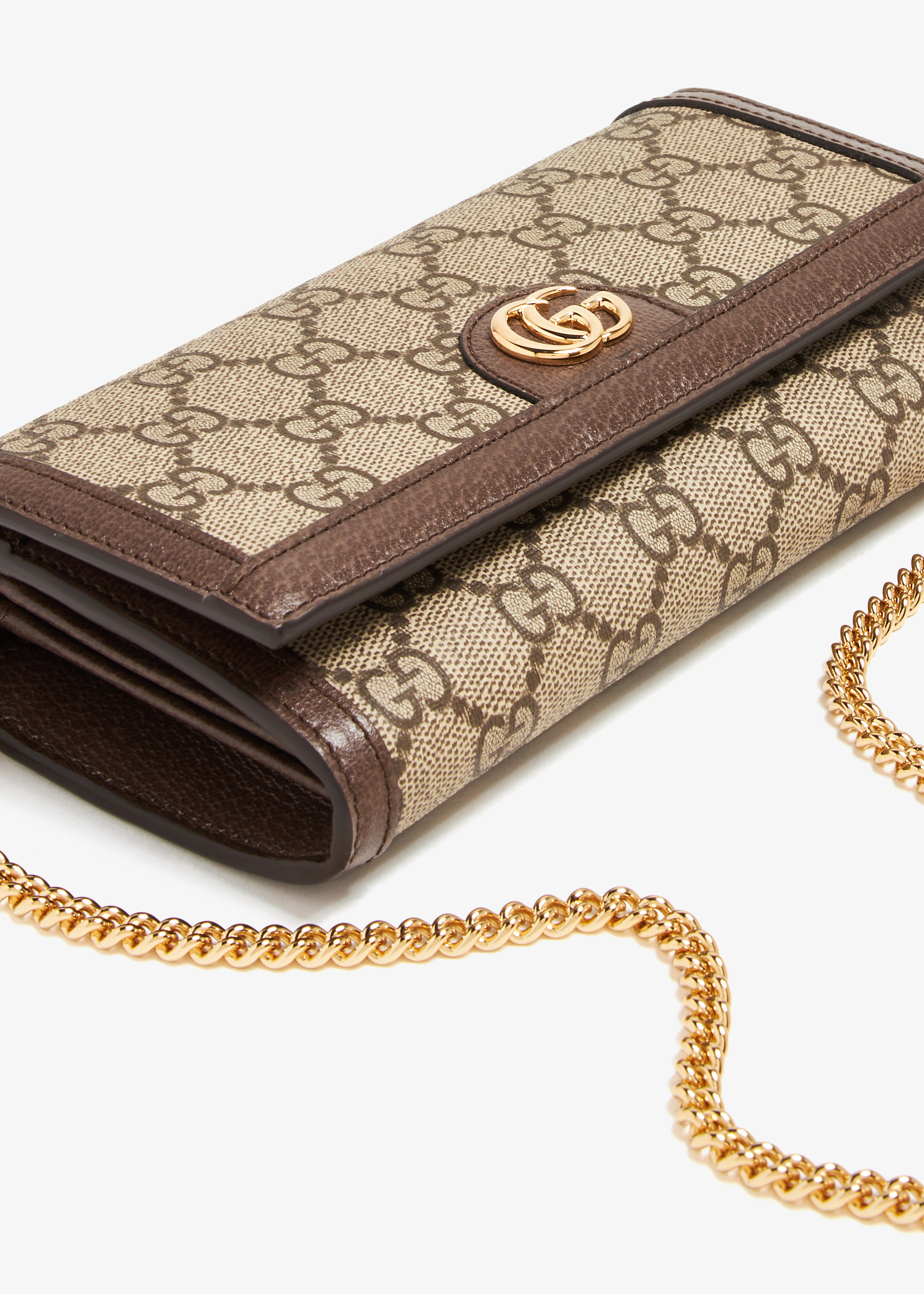Gucci Ophidia GG chain wallet for Women Beige in KSA Level Shoes