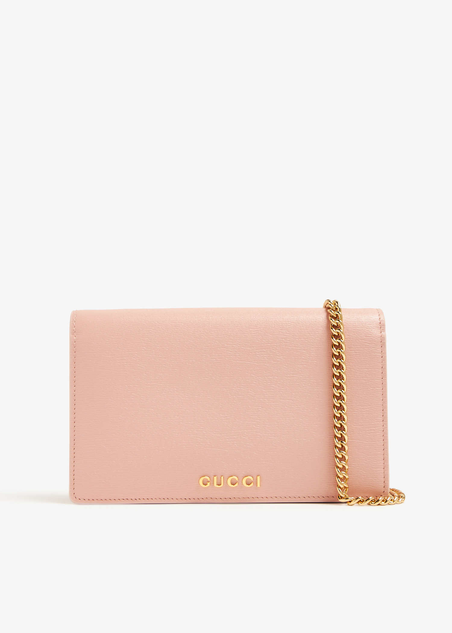 

Gucci Script chain wallet, Pink