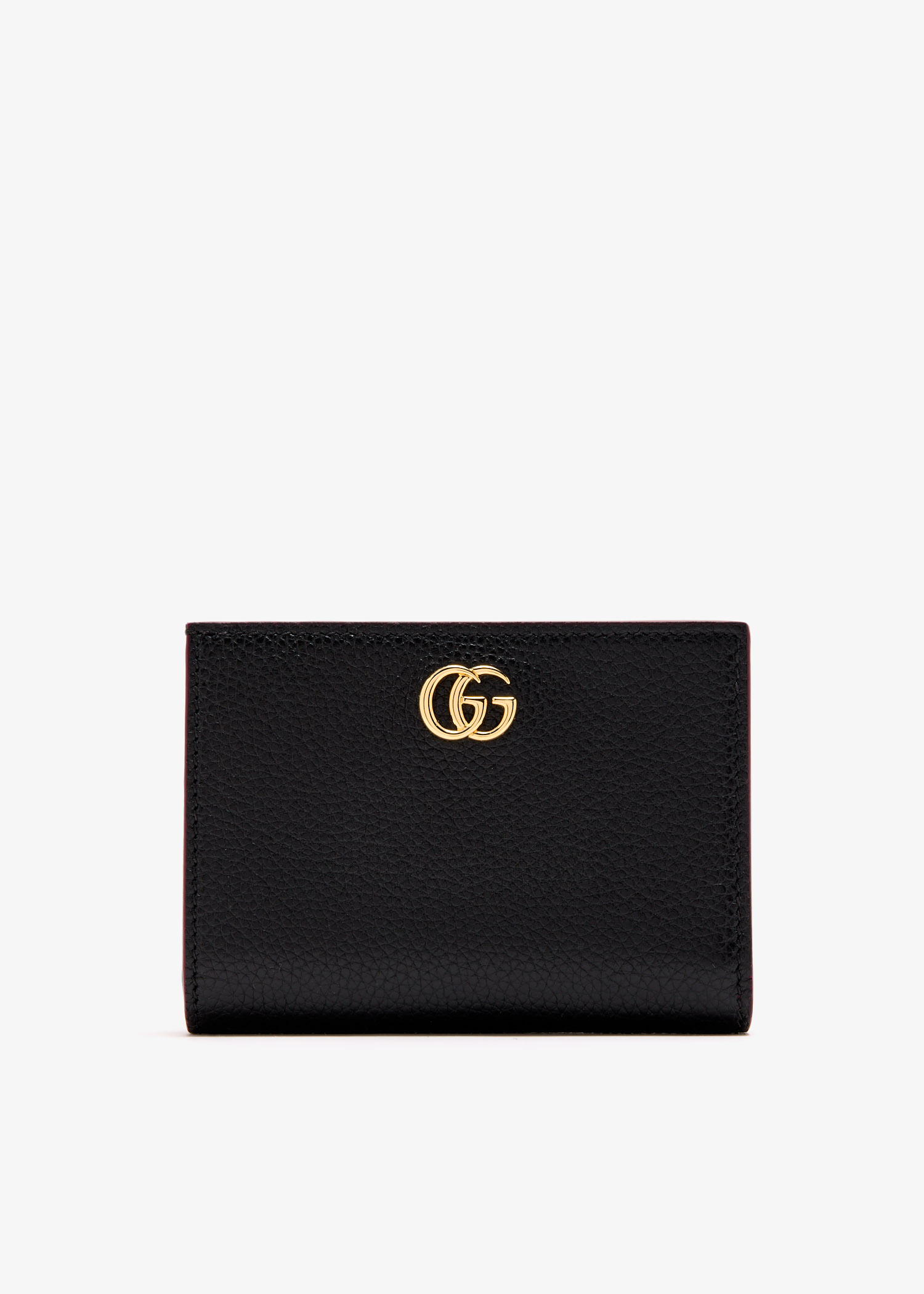 

GG Marmont bi-color small wallet, Black