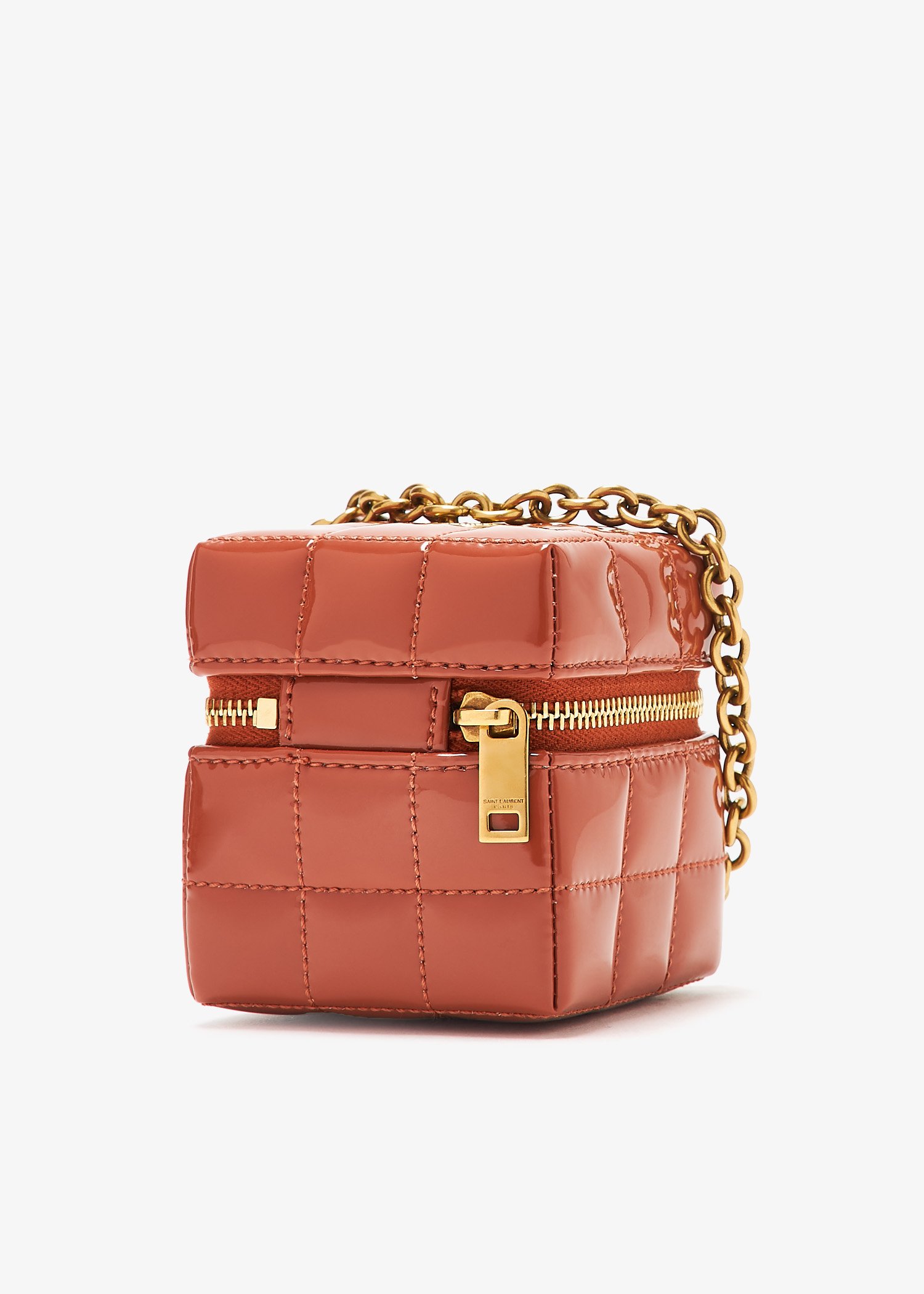 Saint Laurent Cassandre mini cube bag charm for Women Pink in UAE Level Shoes