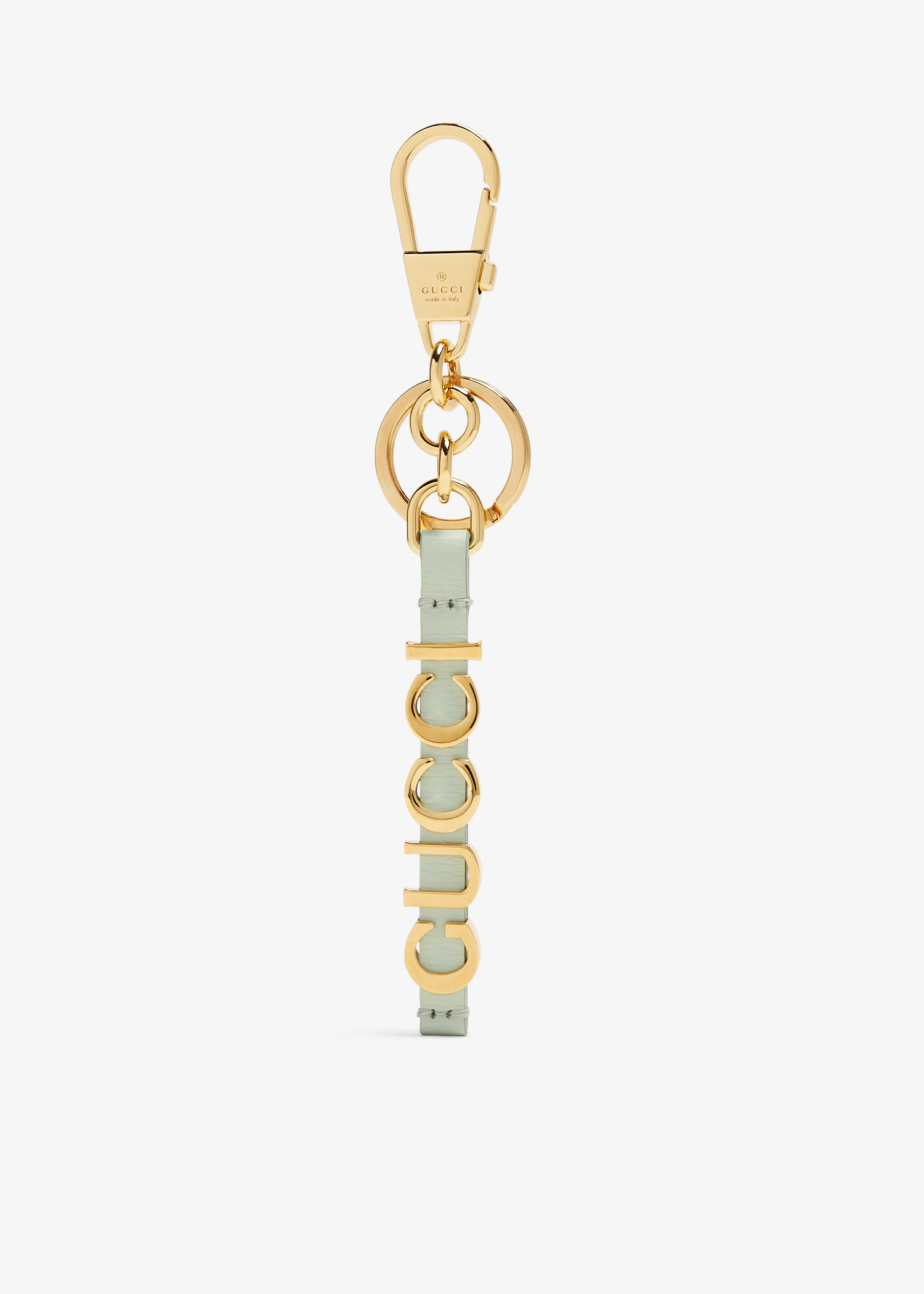 

Gucci script keyring, Green