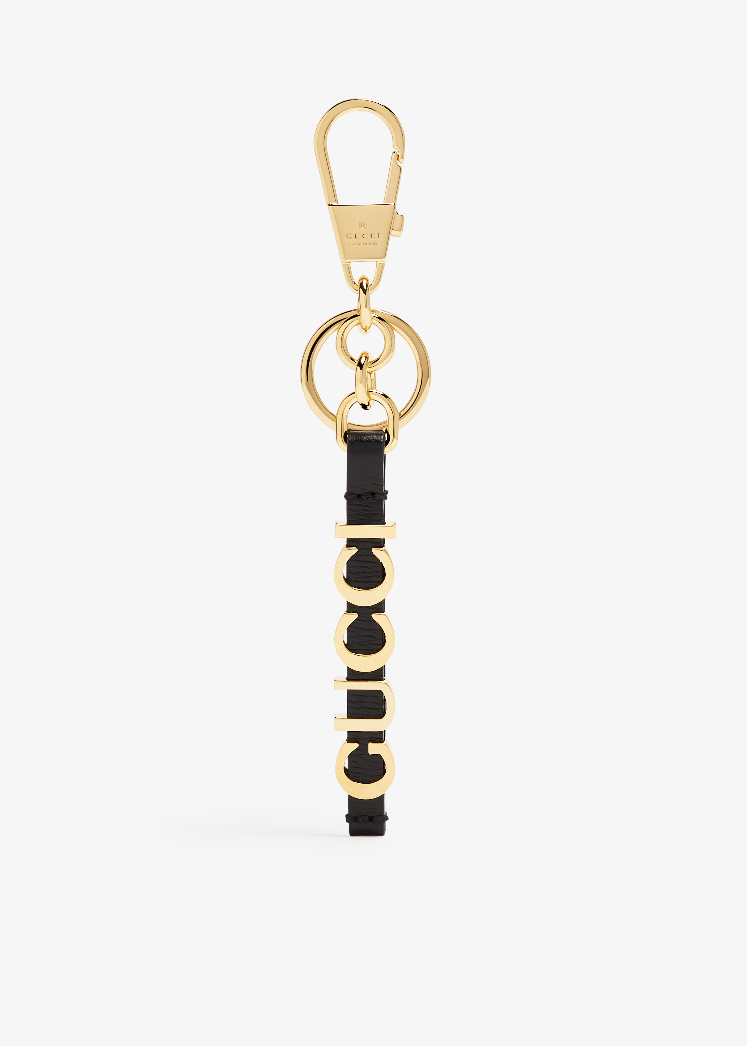 

Gucci script keyring, Black
