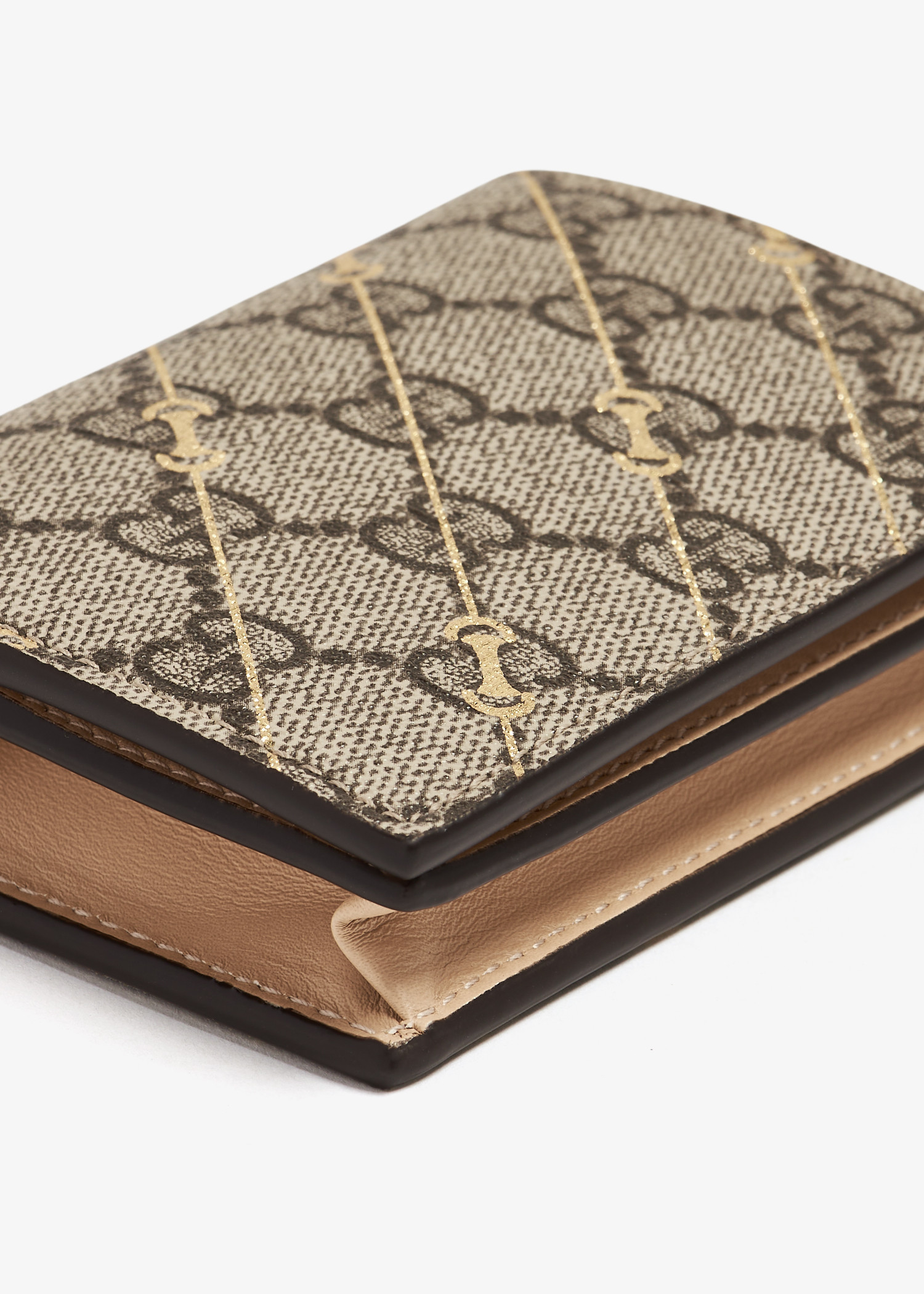 

Horsebit print card wallet, Prints