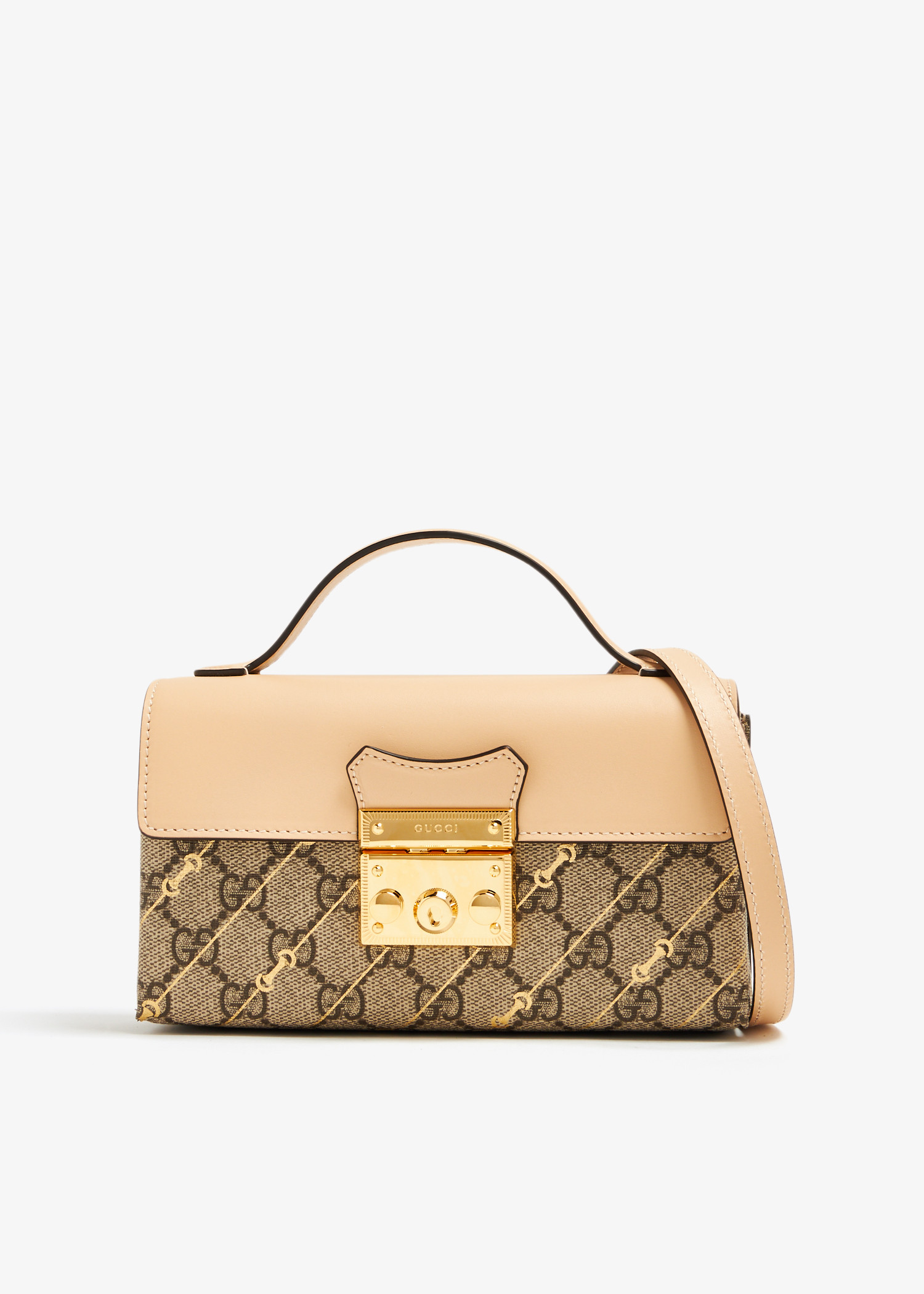 Gucci Horsebit print padlock mini bag for Women Printed in UAE Level Shoes