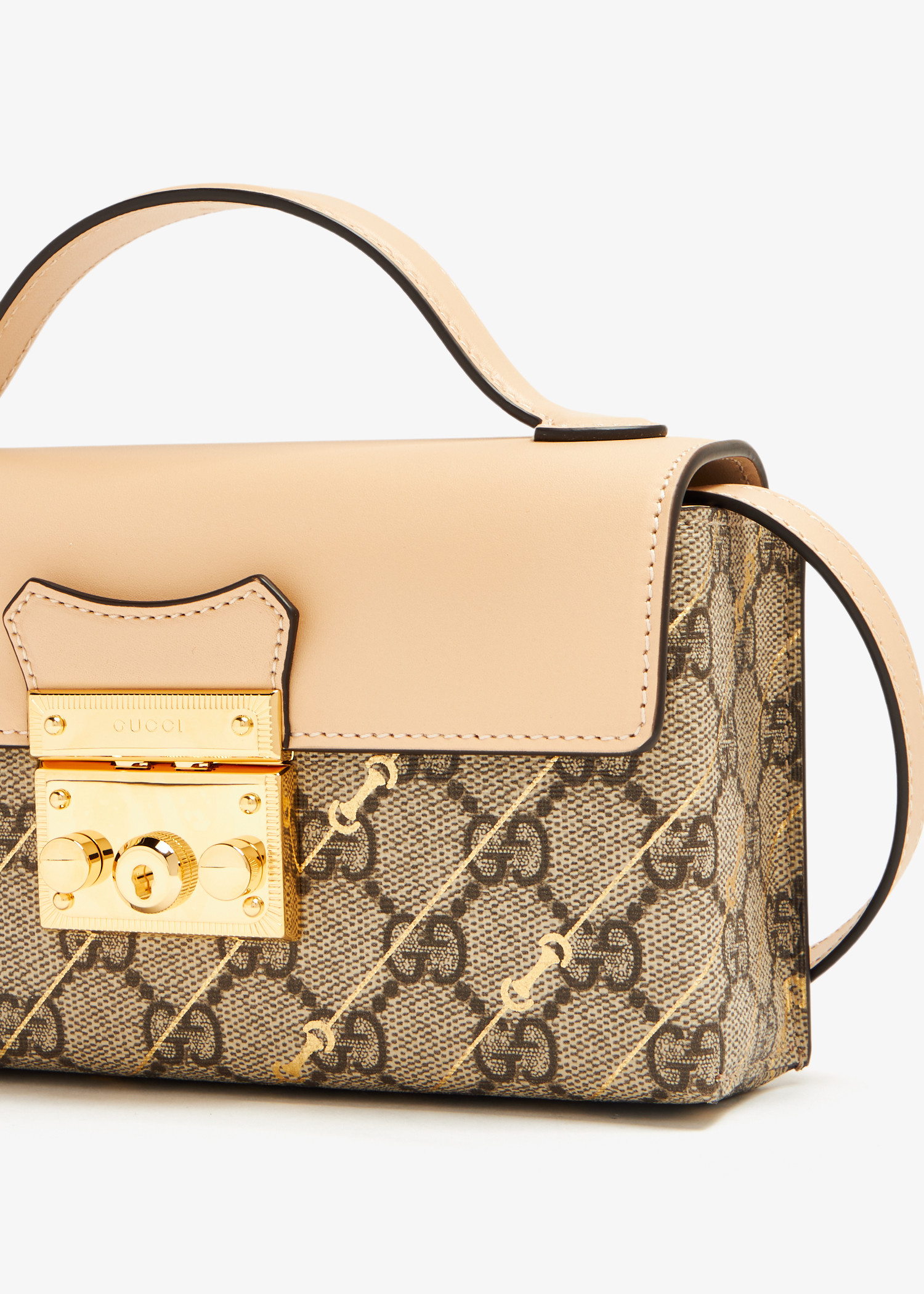 

Horsebit print padlock mini bag, Prints
