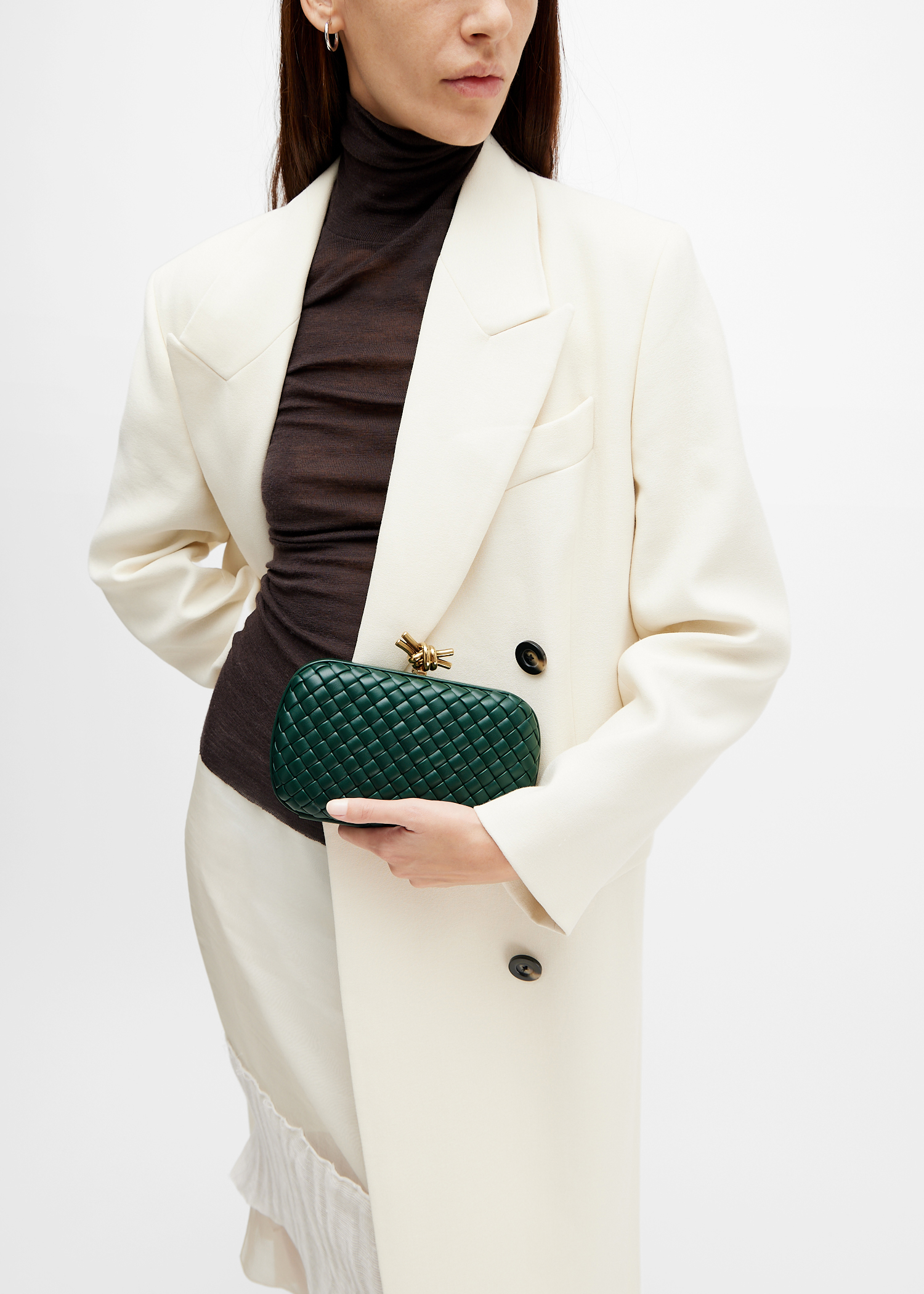 

Knot Minaudiere clutch, Green