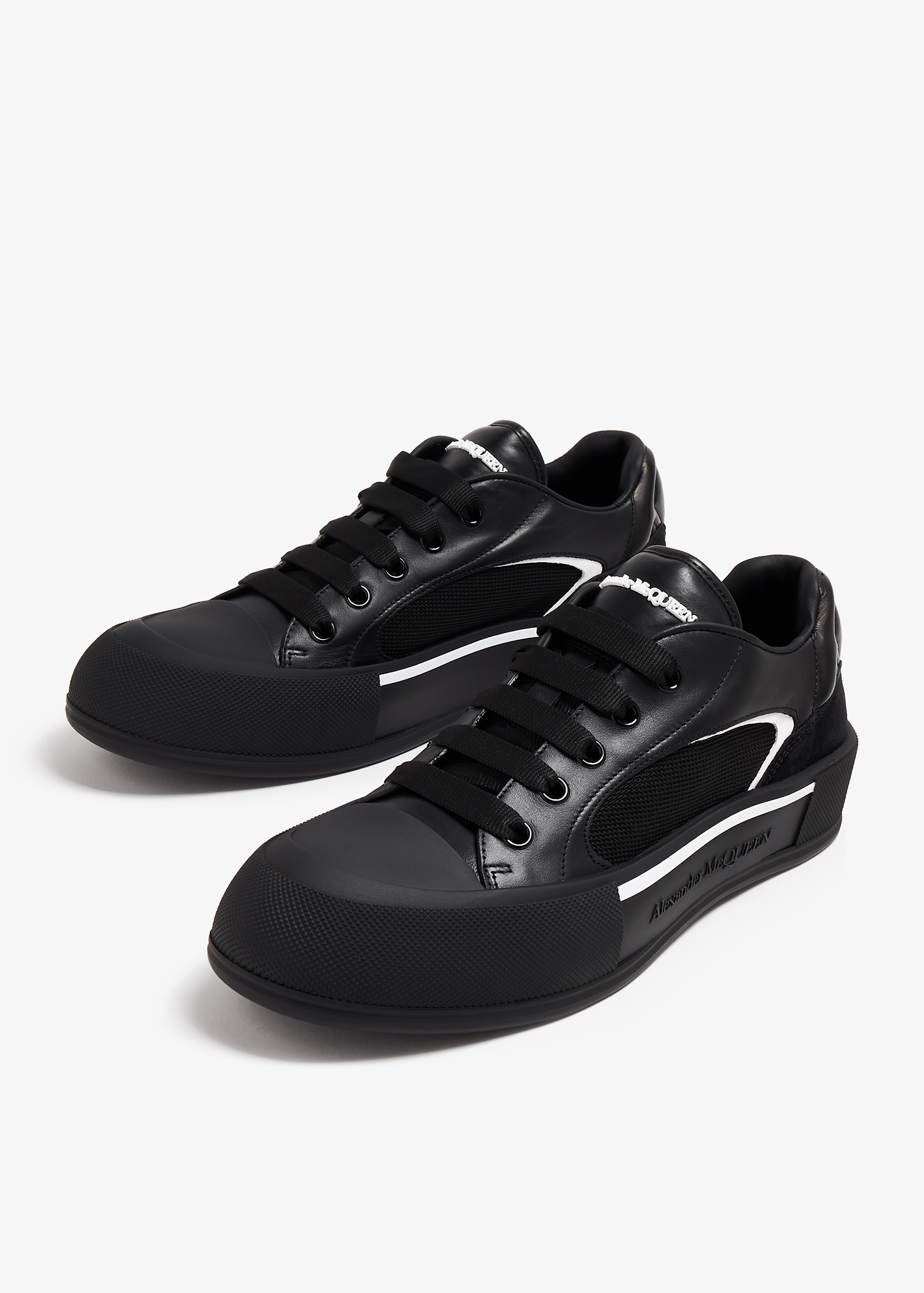 Mens shop leather plimsolls