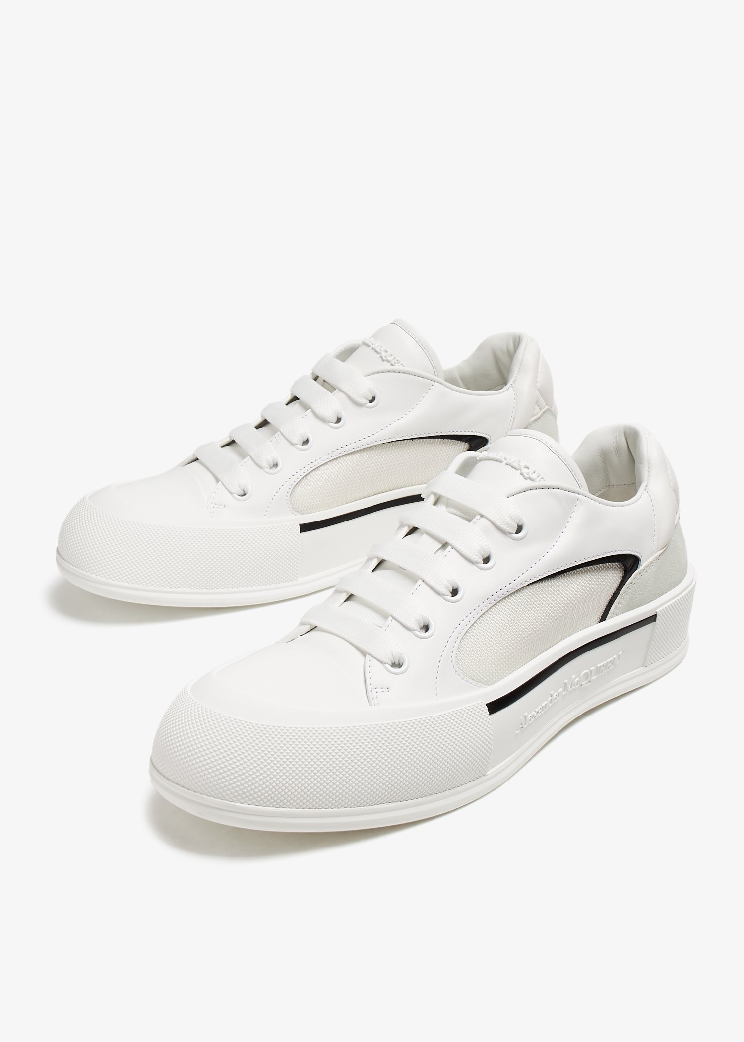 McQueen Skate Deck plimsoll sneakers for Men White in UAE Level Shoes