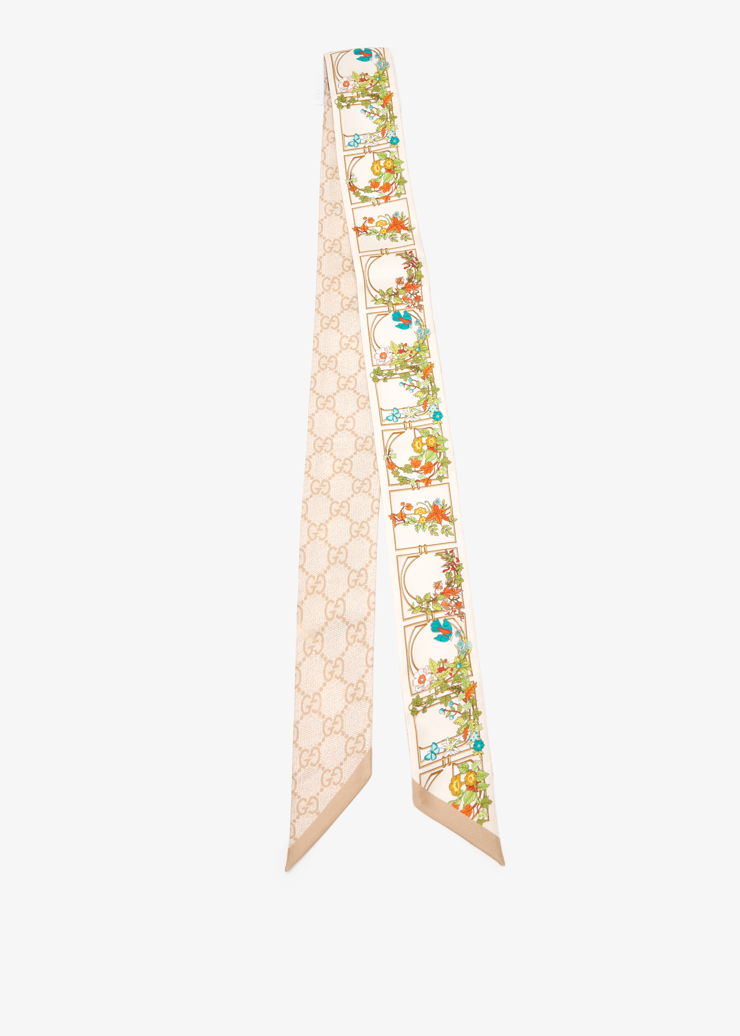

Printed silk neck bow