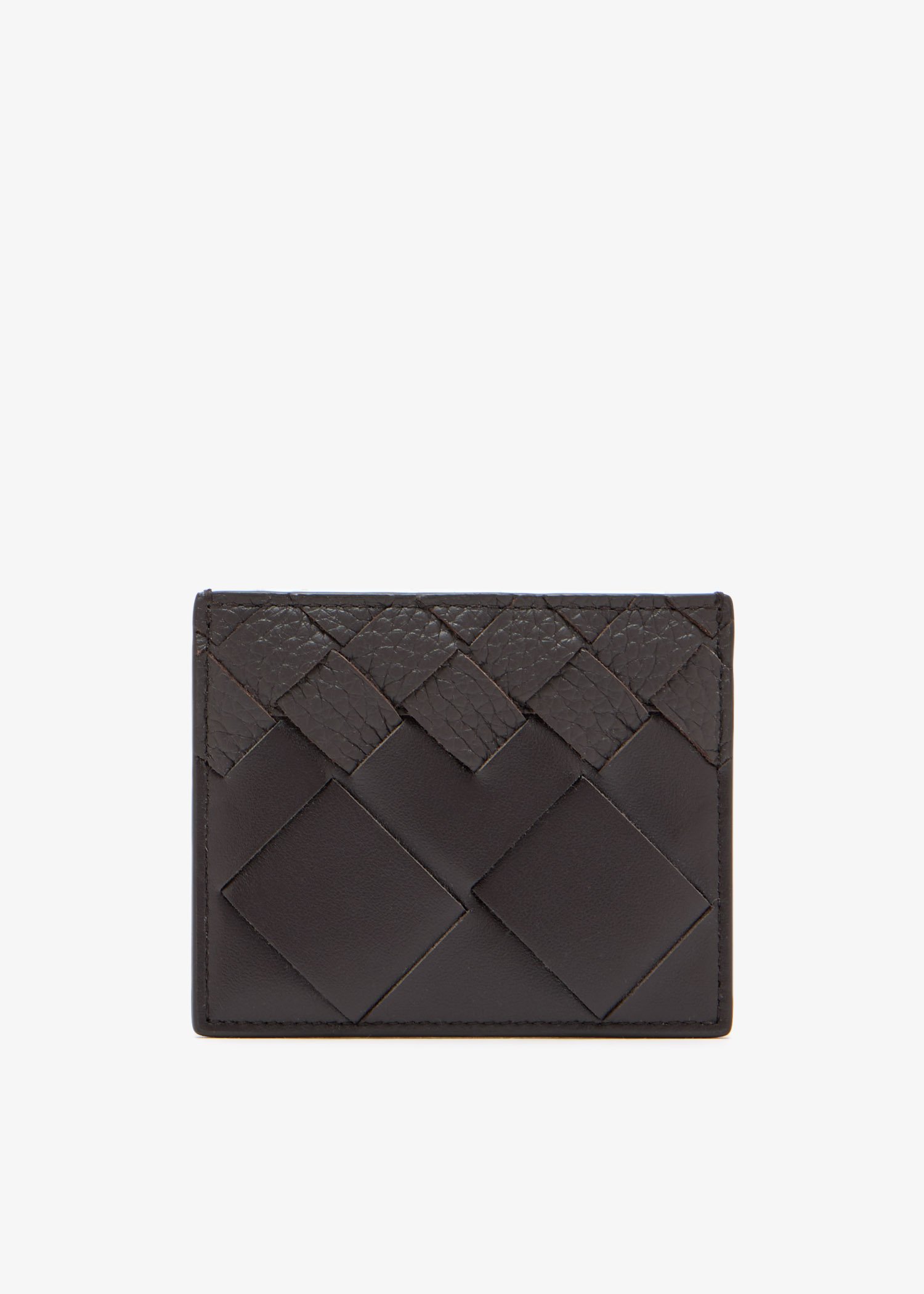 

Intrecciato card case, Brown