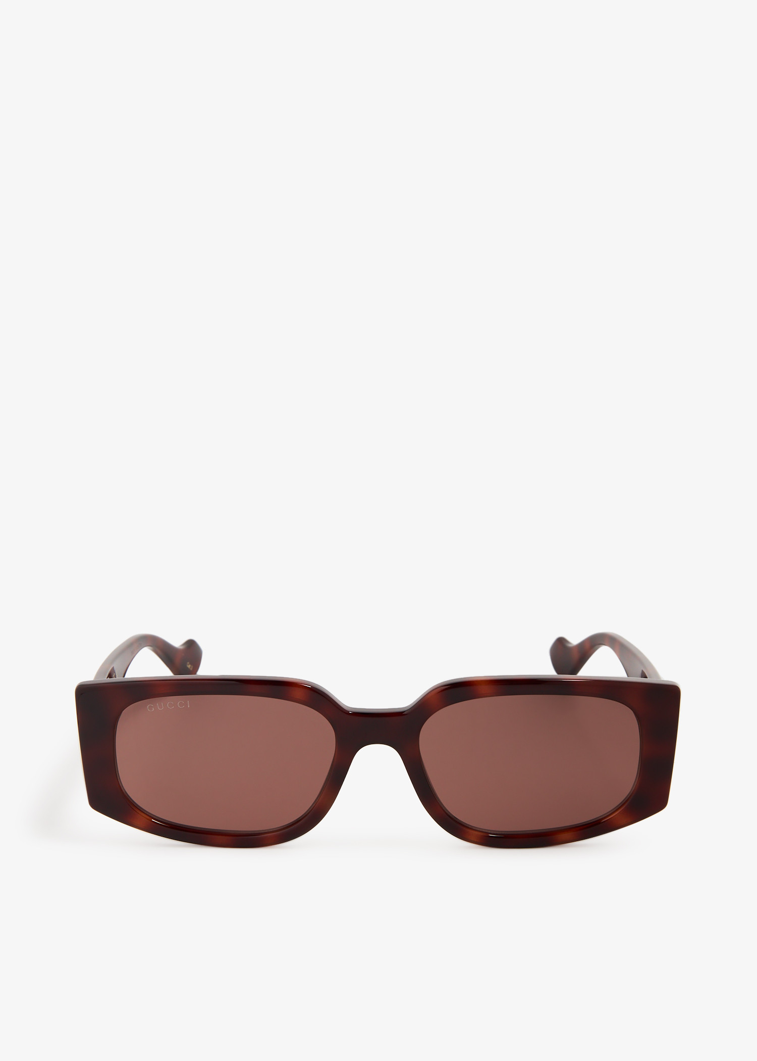 

Rectangular-frame sunglasses, Brown