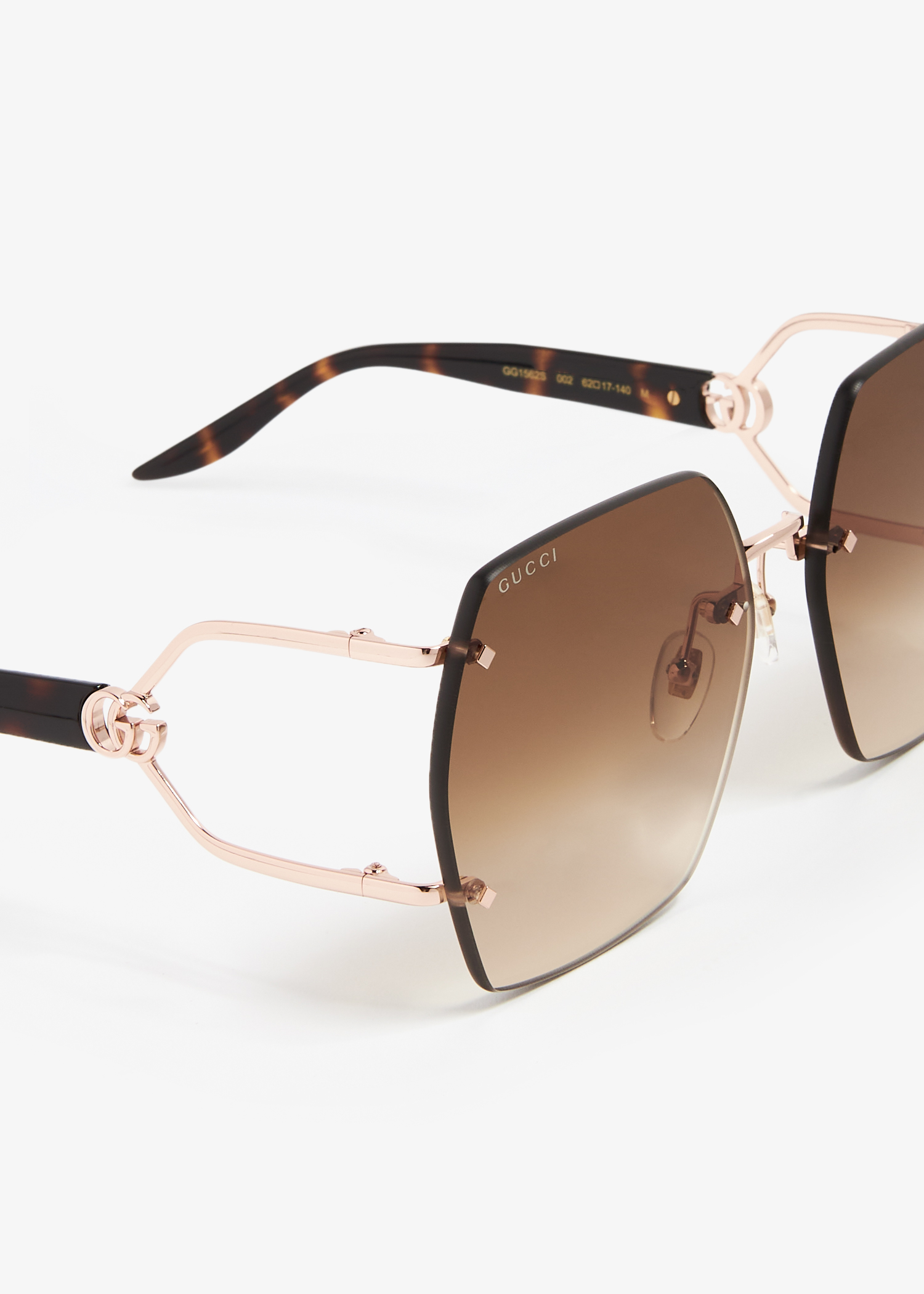 Gucci Geometric frame sunglasses for Women Gold in UAE Level Shoes