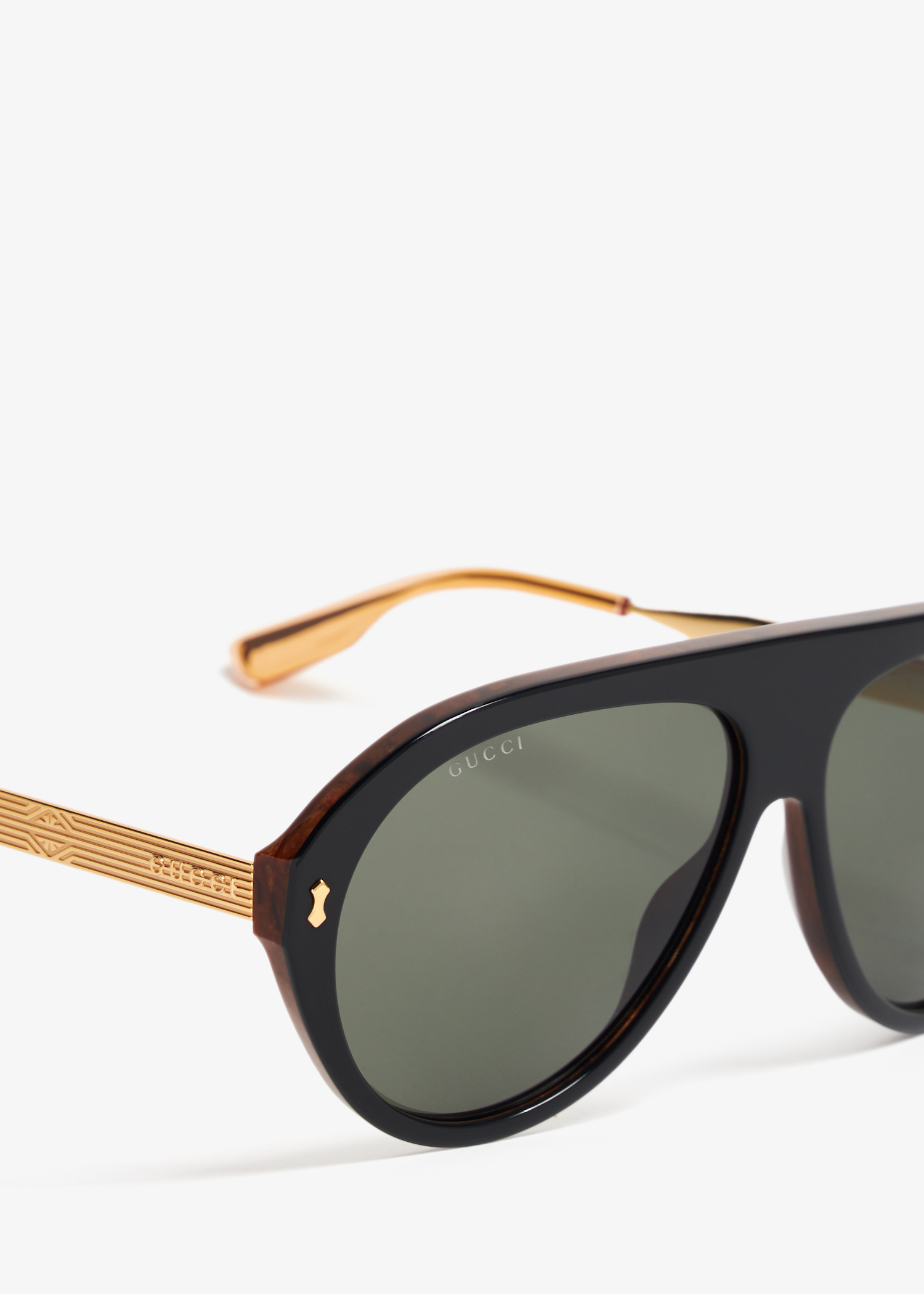 Gucci Navigator frame sunglasses for Men Black in KSA Level Shoes