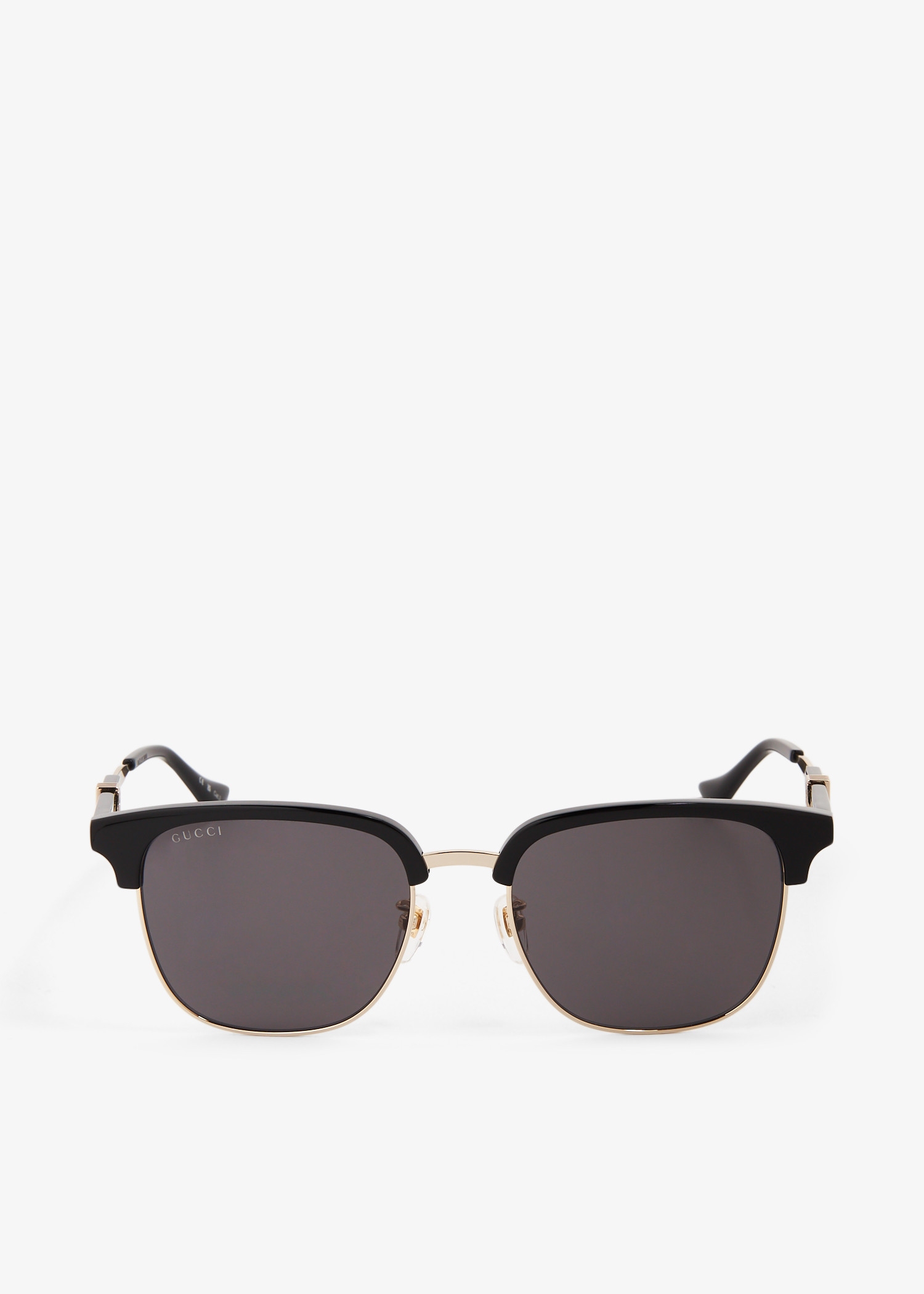 

Oval-frame sunglasses, Black