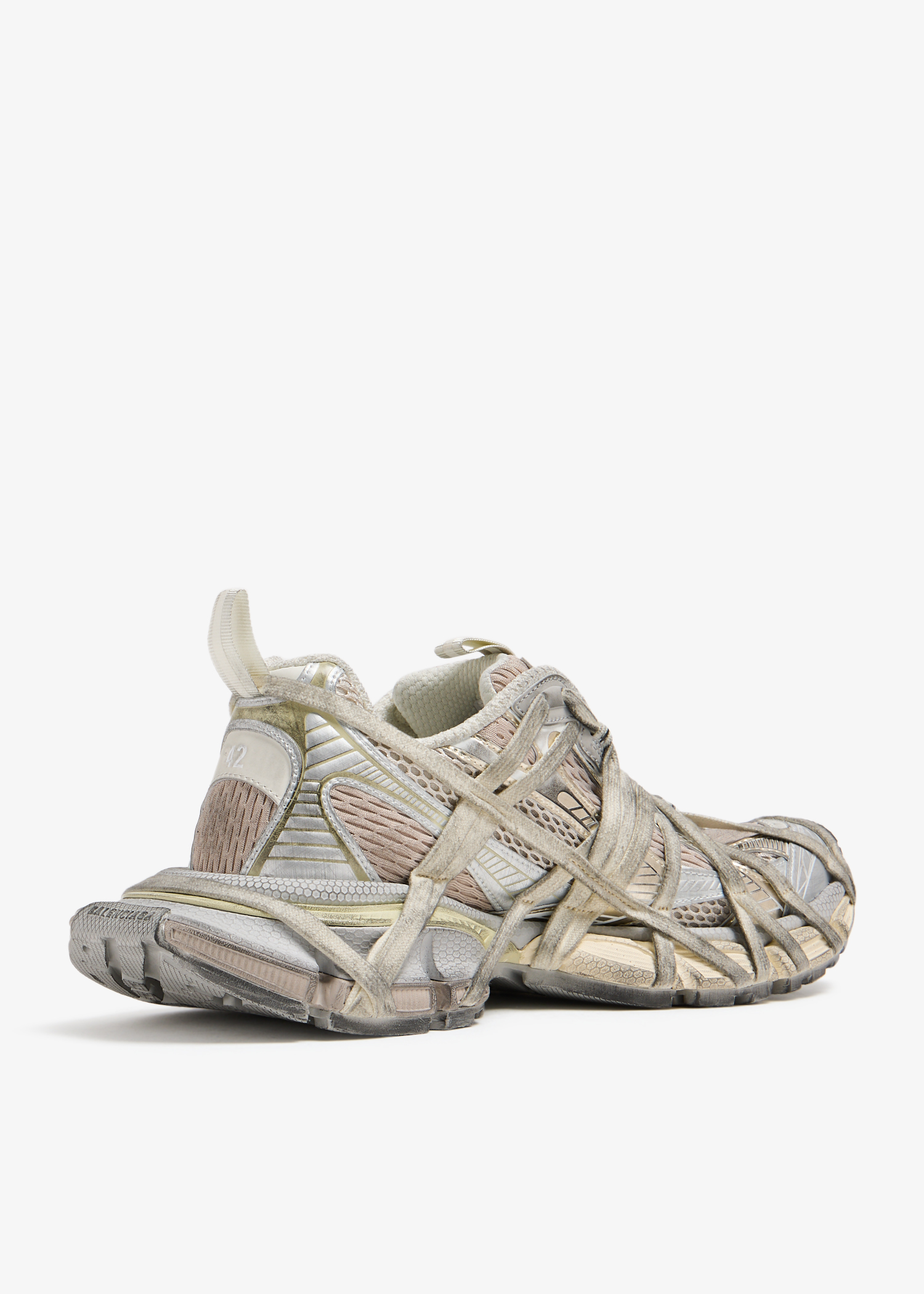 BALENCIAGA | Flat 3XL Low Top Sneakers | WHITE AND BLACK