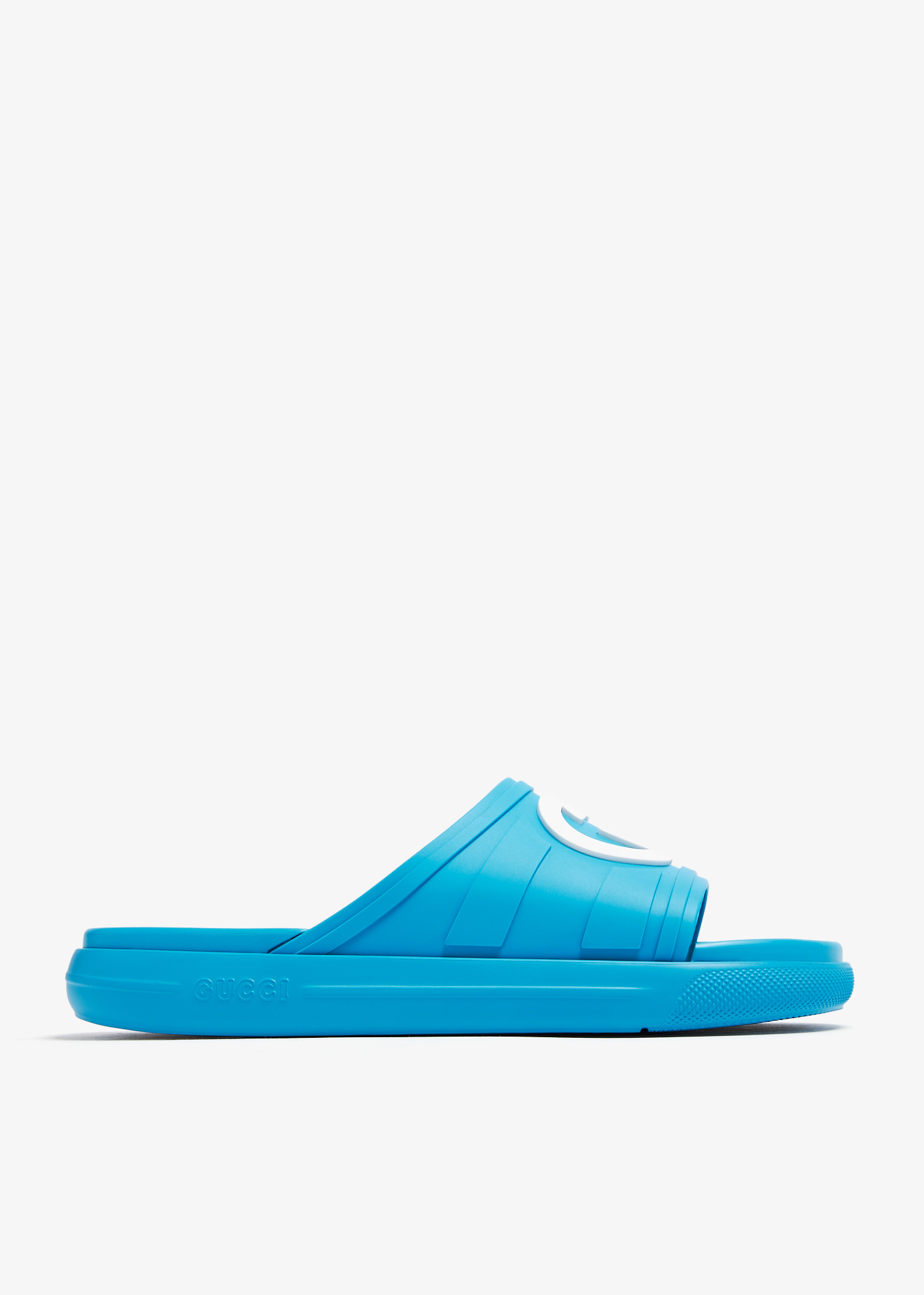 

Interlocking G slide sandals, Blue