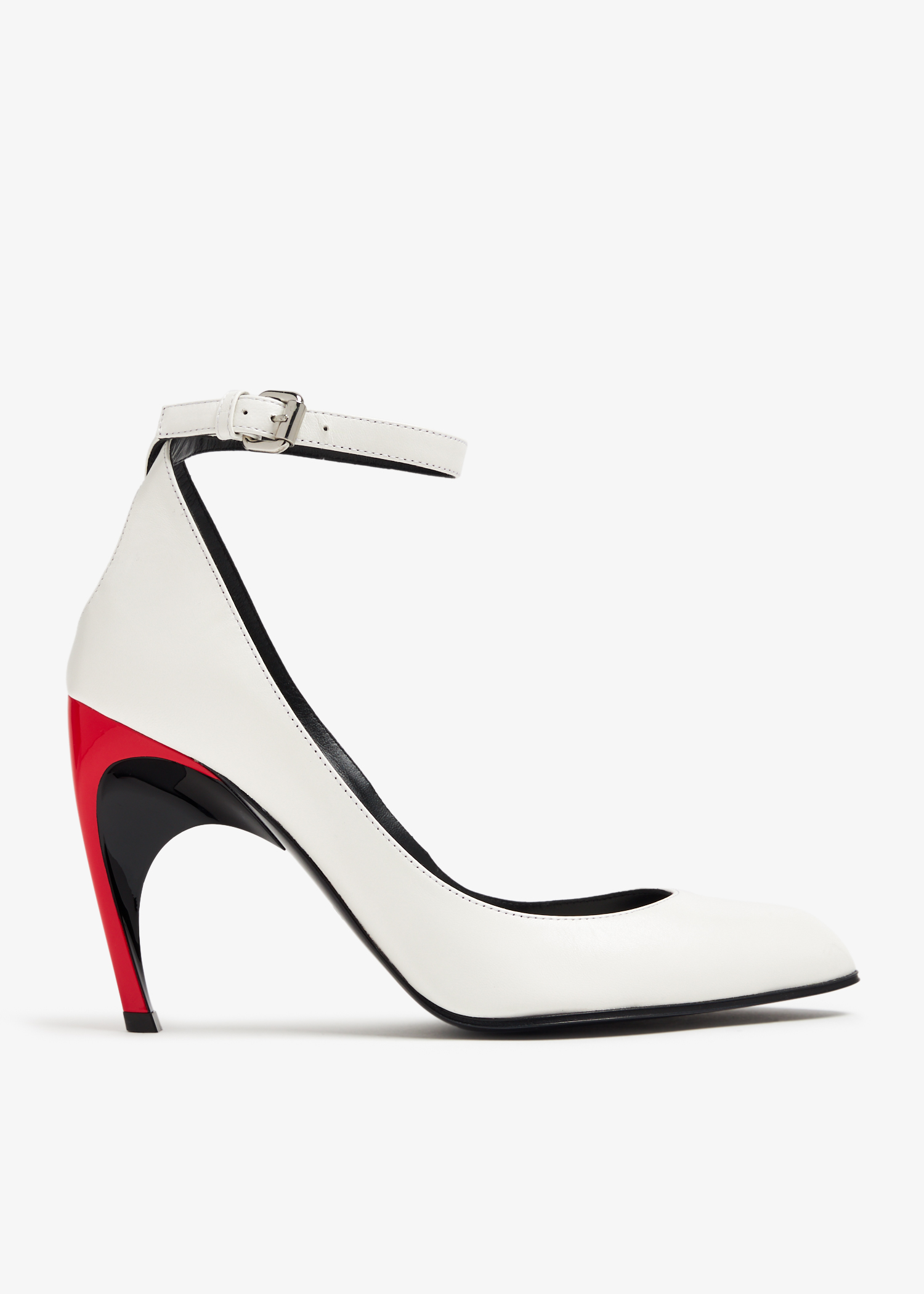 White pumps with ankle strap hotsell