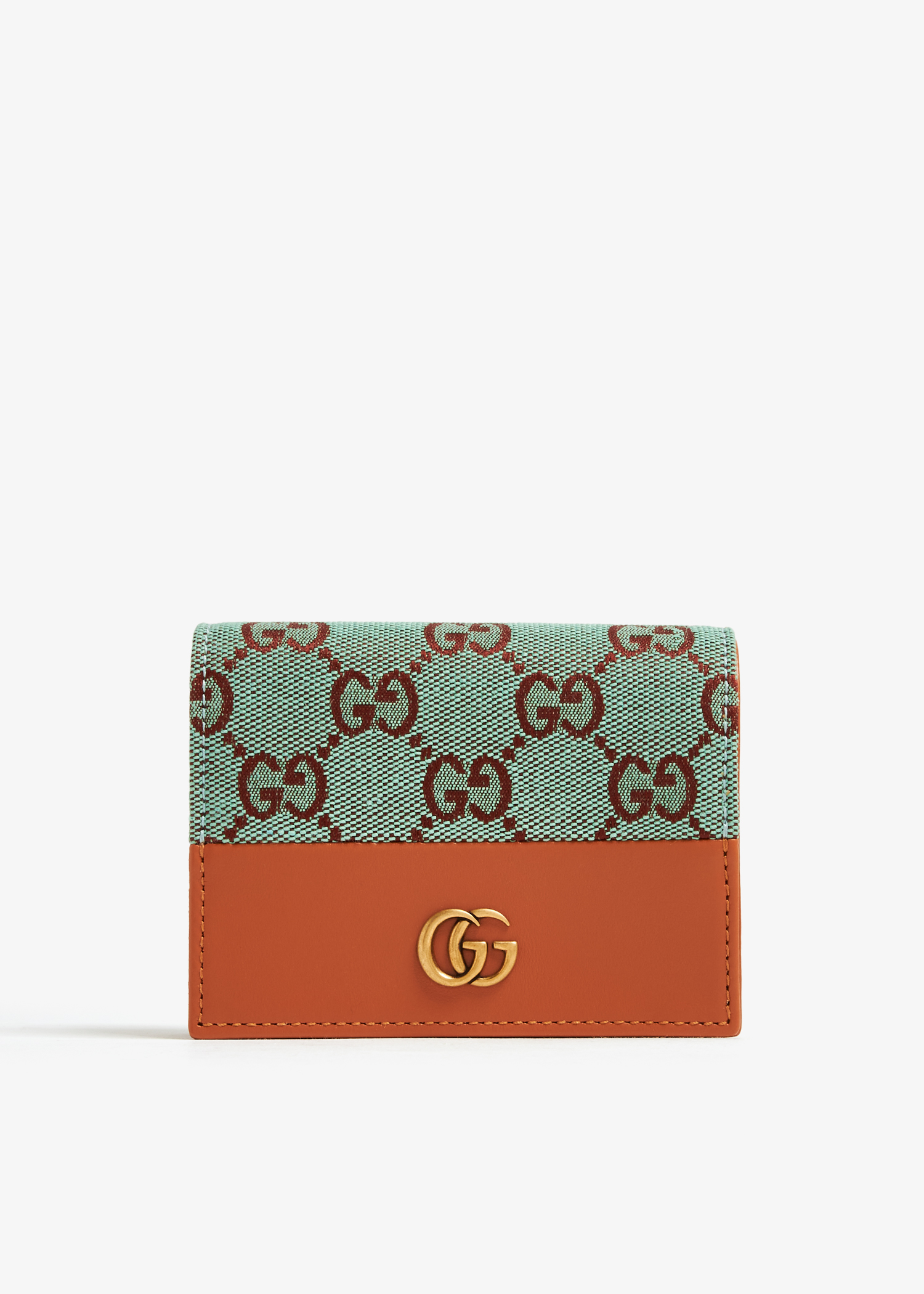 

GG bifold card case, Brown