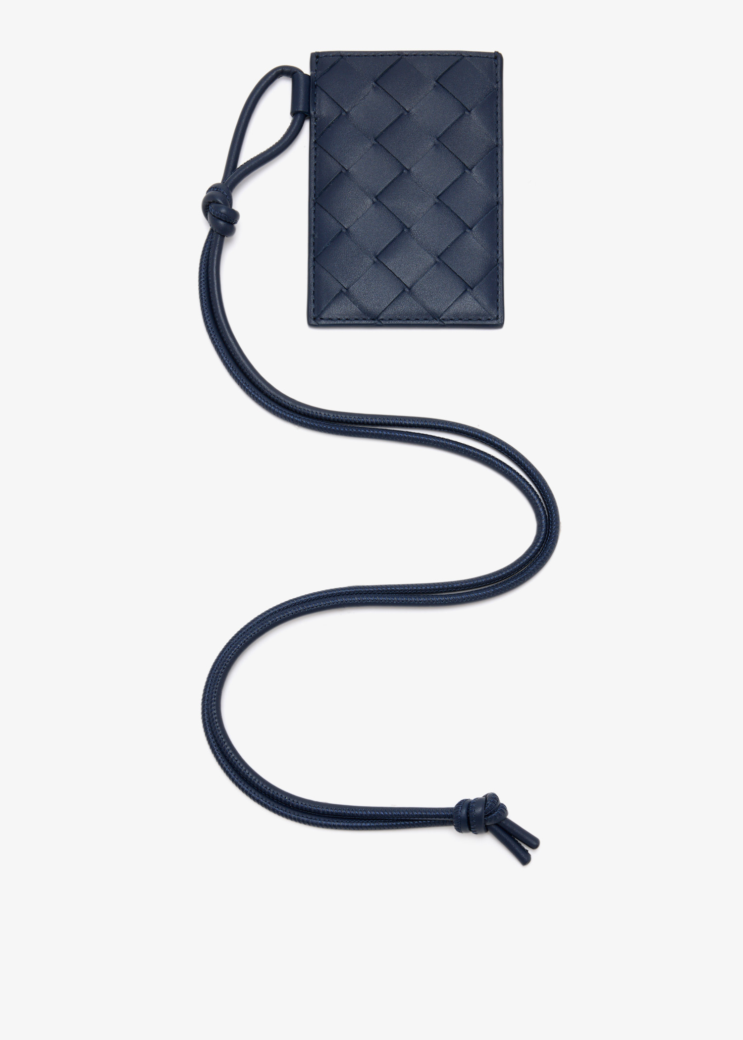 

Intrecciato Piccolo badge holder, Navy