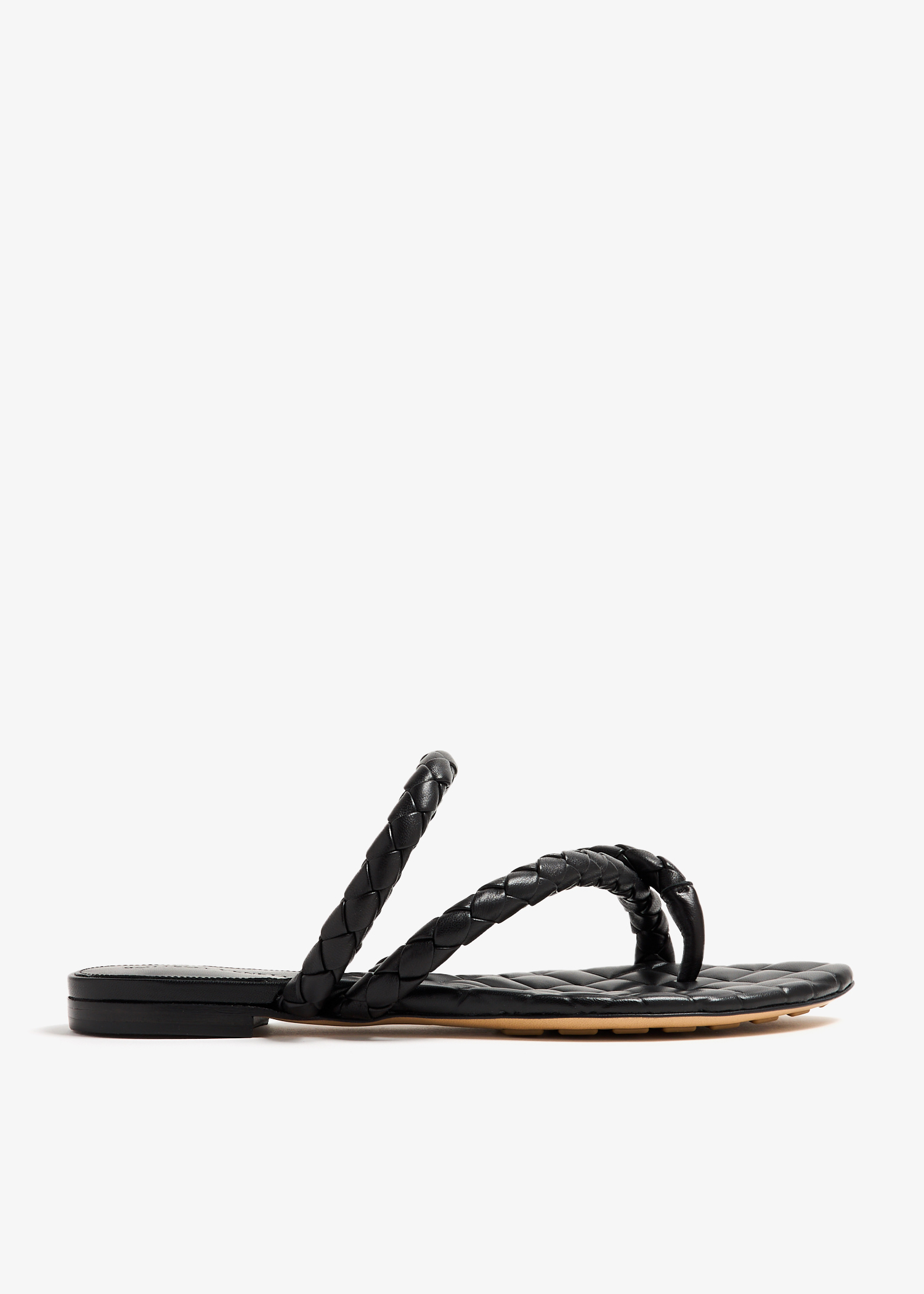 

Leaf flat sandals, Black