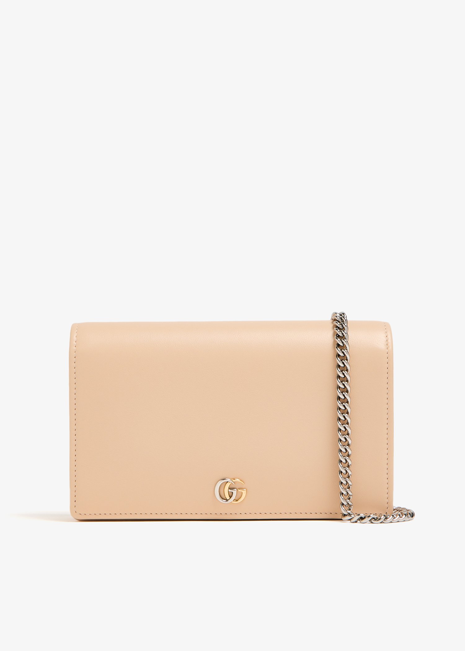 

GG Marmont chain wallet, Beige