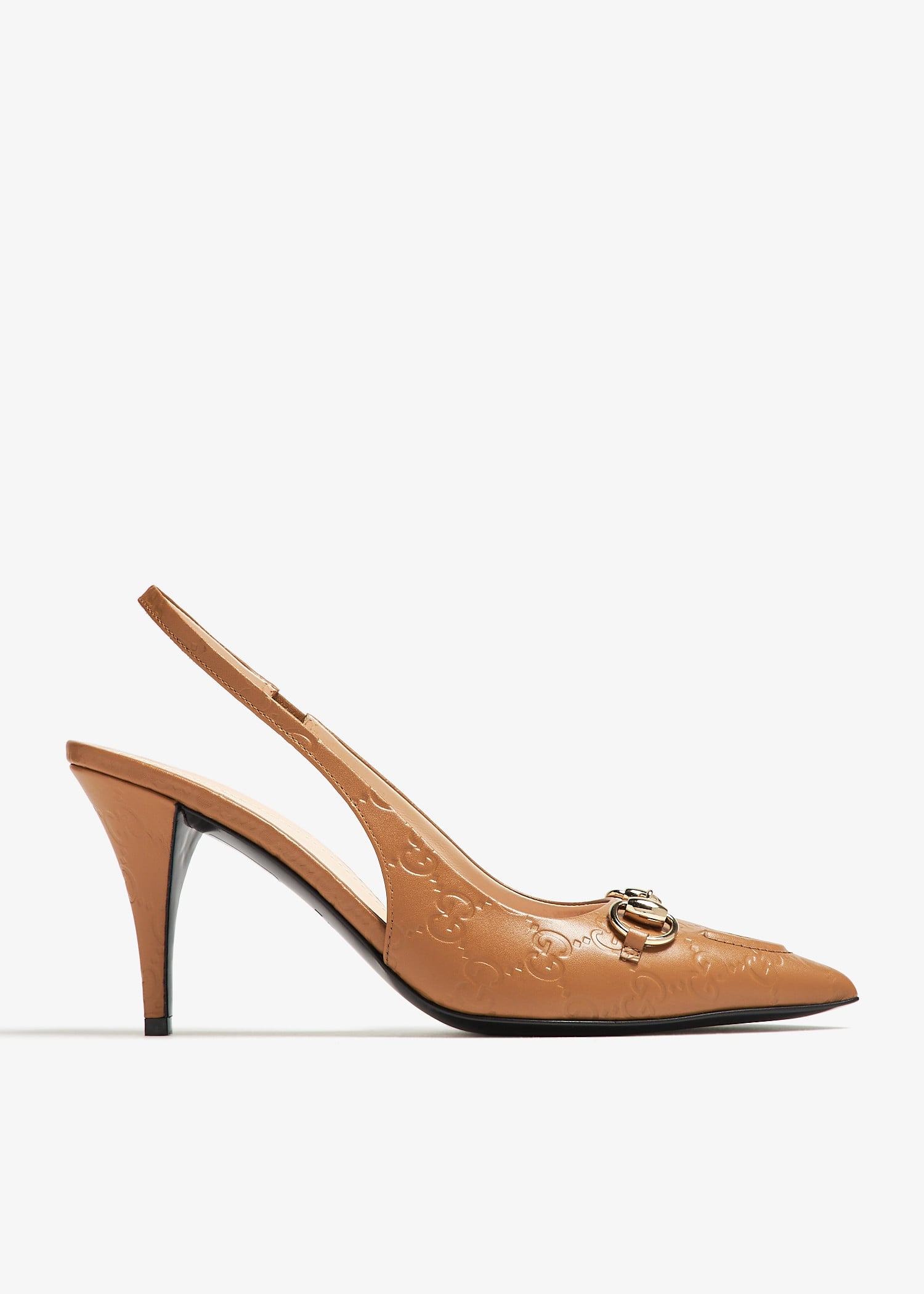 

Horsebit slingback pumps, Brown