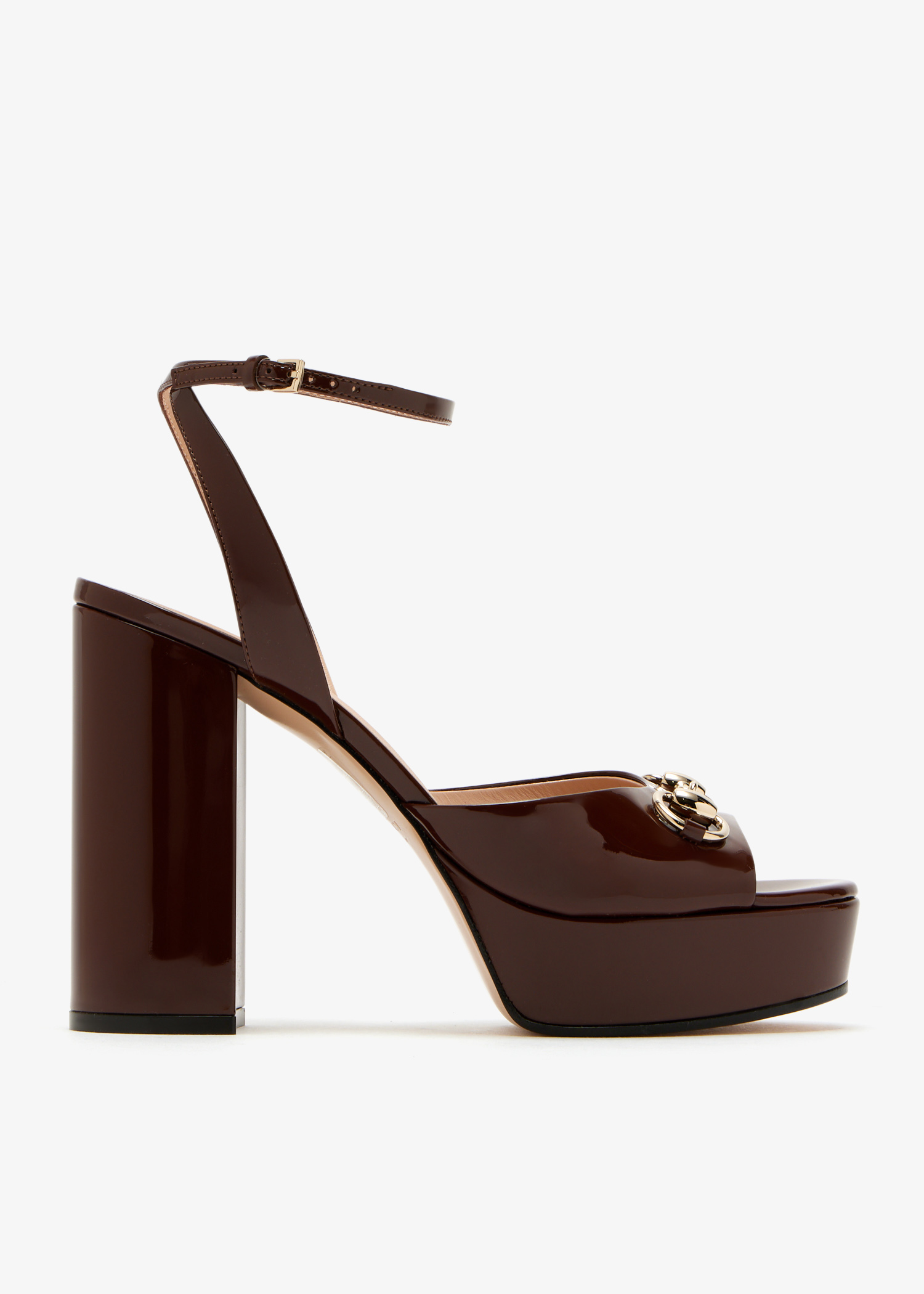 

Horsebit platform sandals, Brown