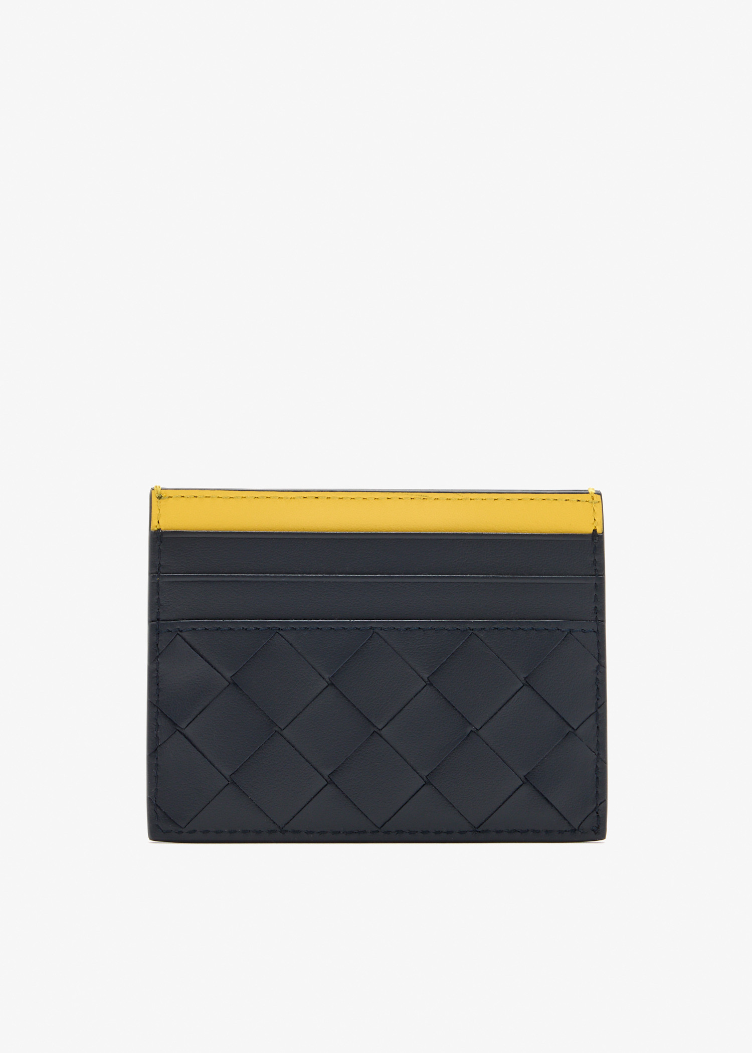 

Intrecciato card case, Navy