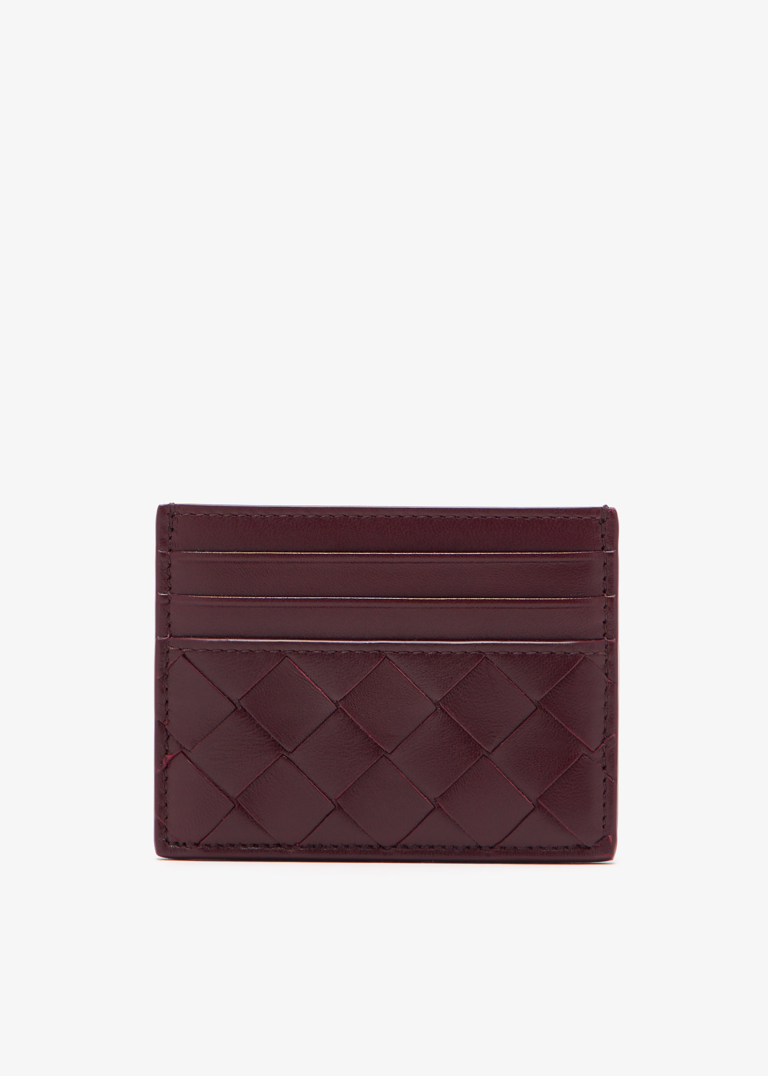 

Intrecciato card case, Burgundy