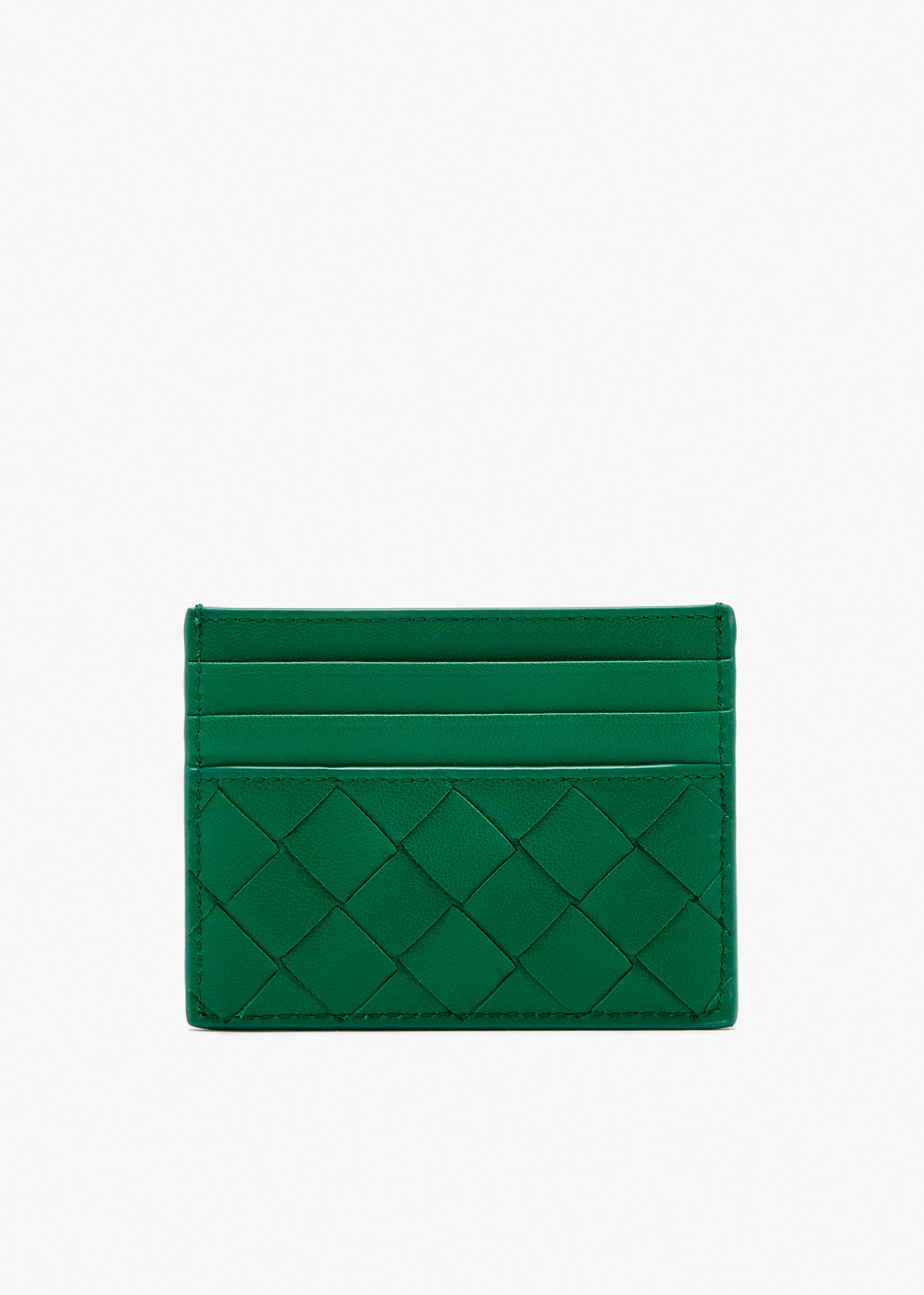 

Intrecciato credit card case, Green