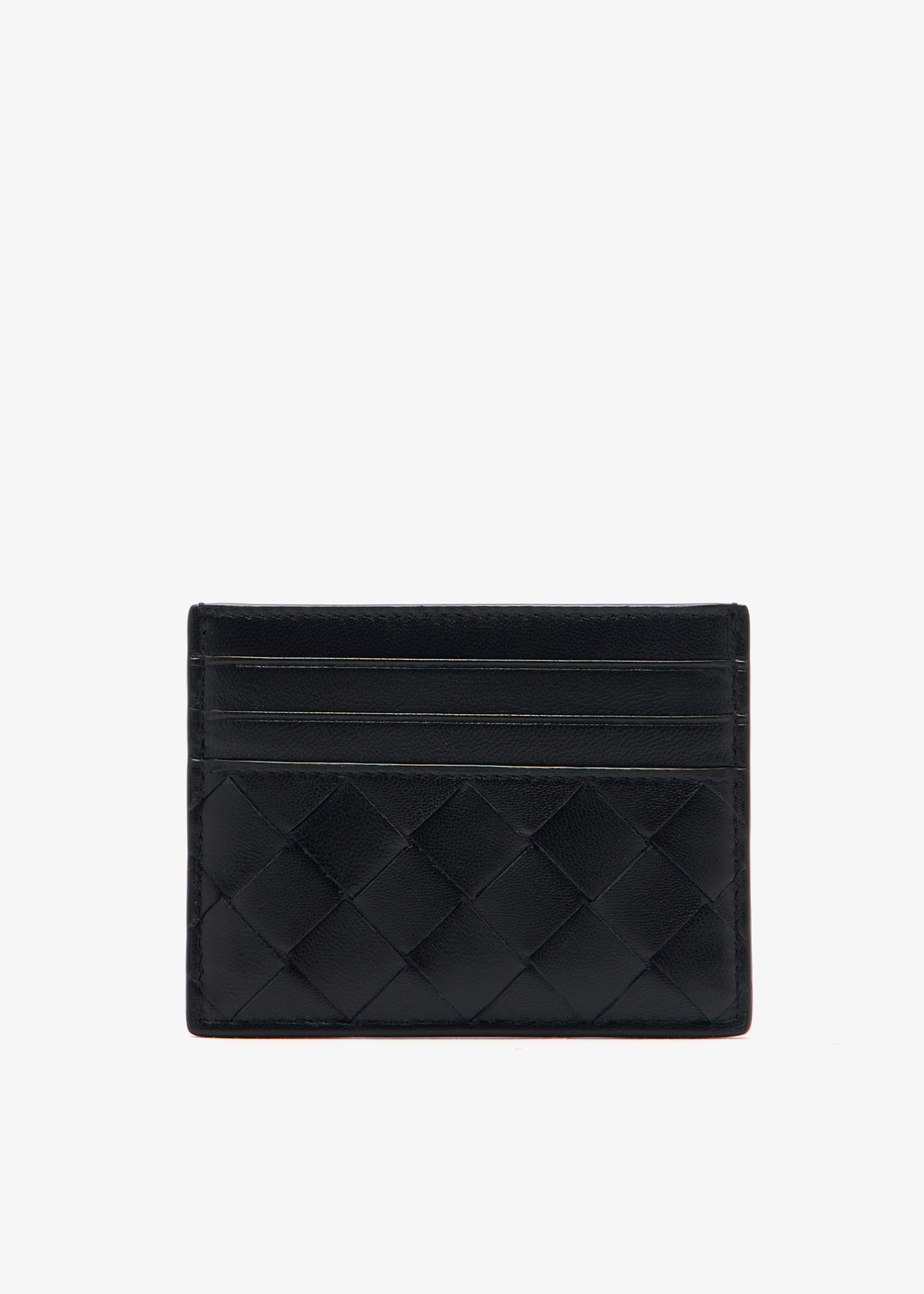 

Intrecciato card case, Black