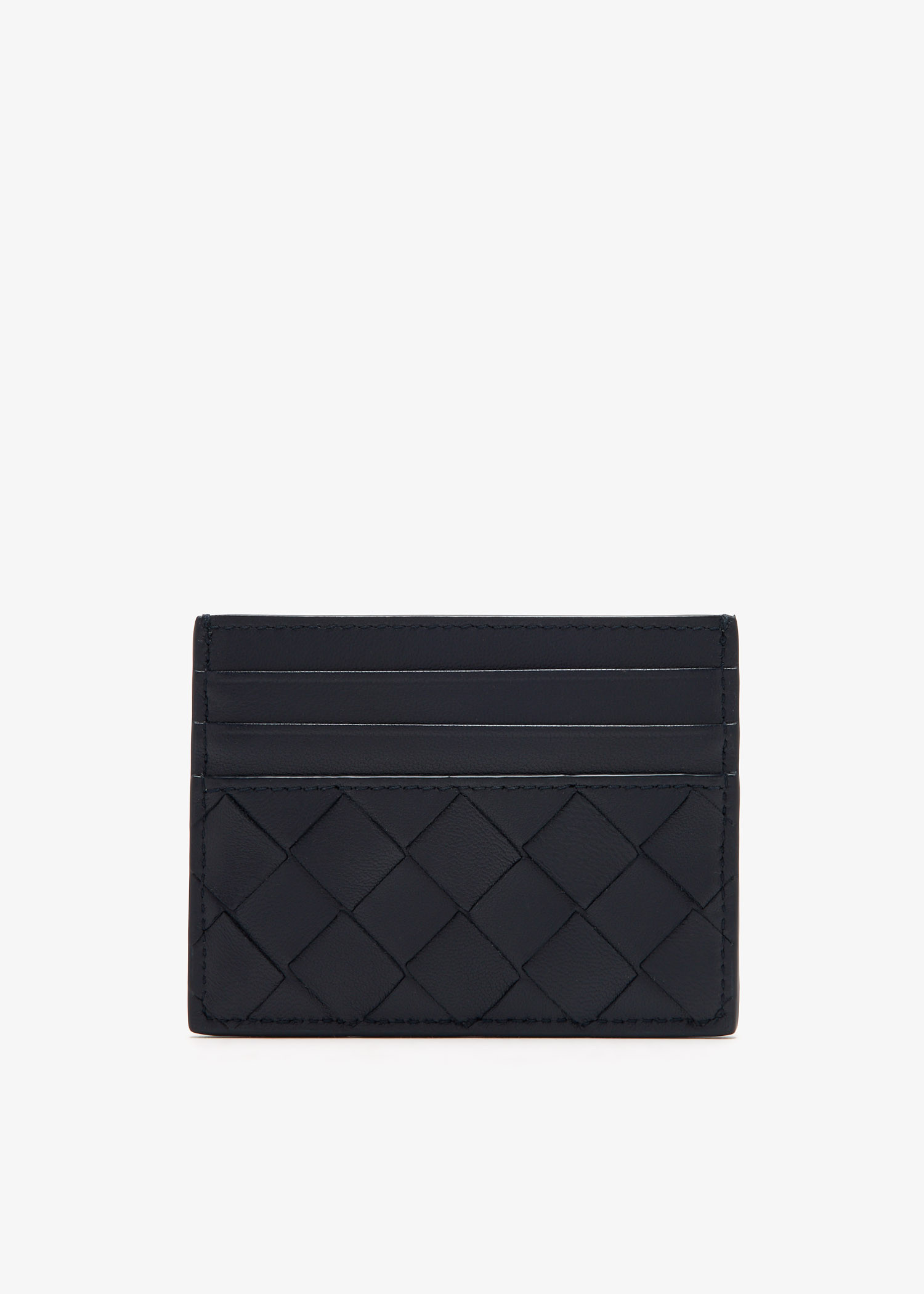 

Intrecciato card case, Navy