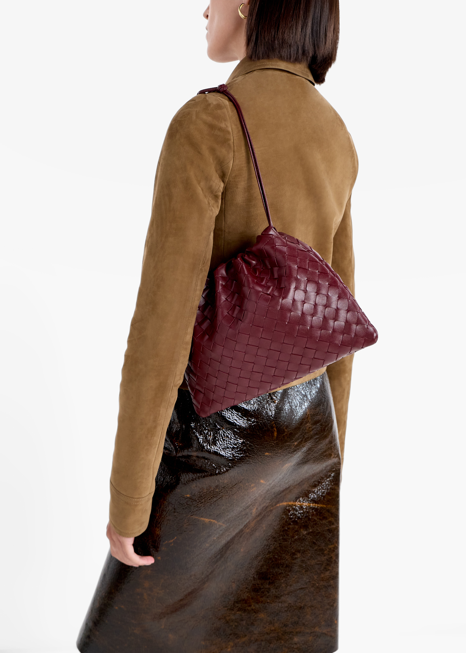 

Medium Dustbag clutch, Burgundy