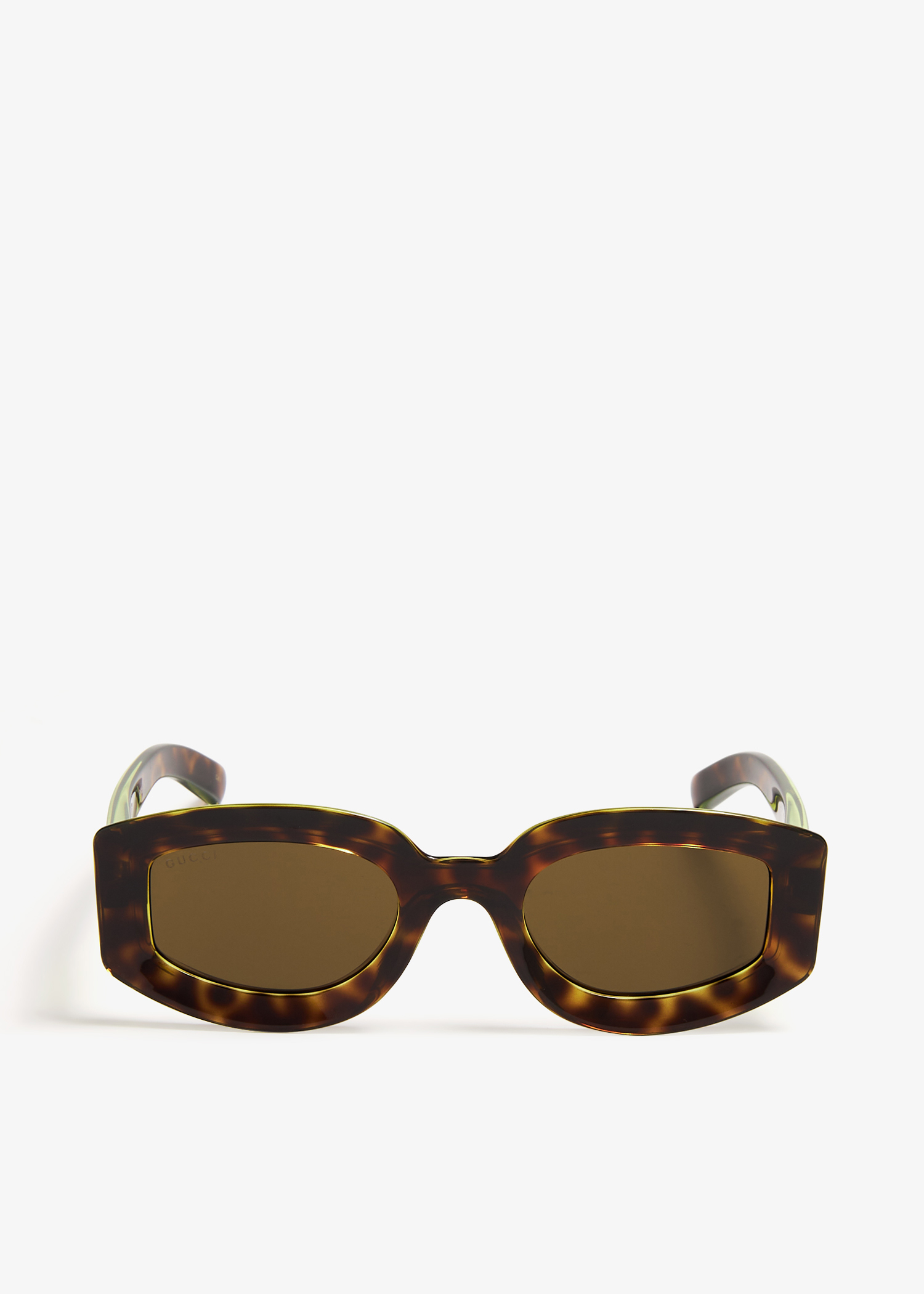 

Rectangular-frame sunglasses, Brown